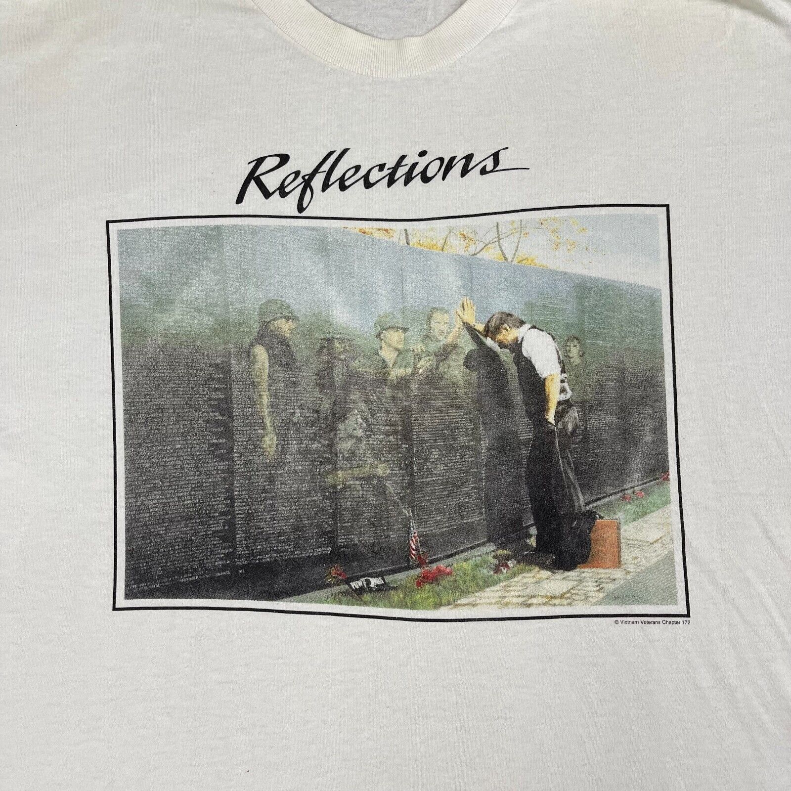 Hanes Vtg Hanes Reflections Vietnam Veteran Chapter 172 Memorial Size US L / EU 52-54 / 3 - 2 Thumbnail
