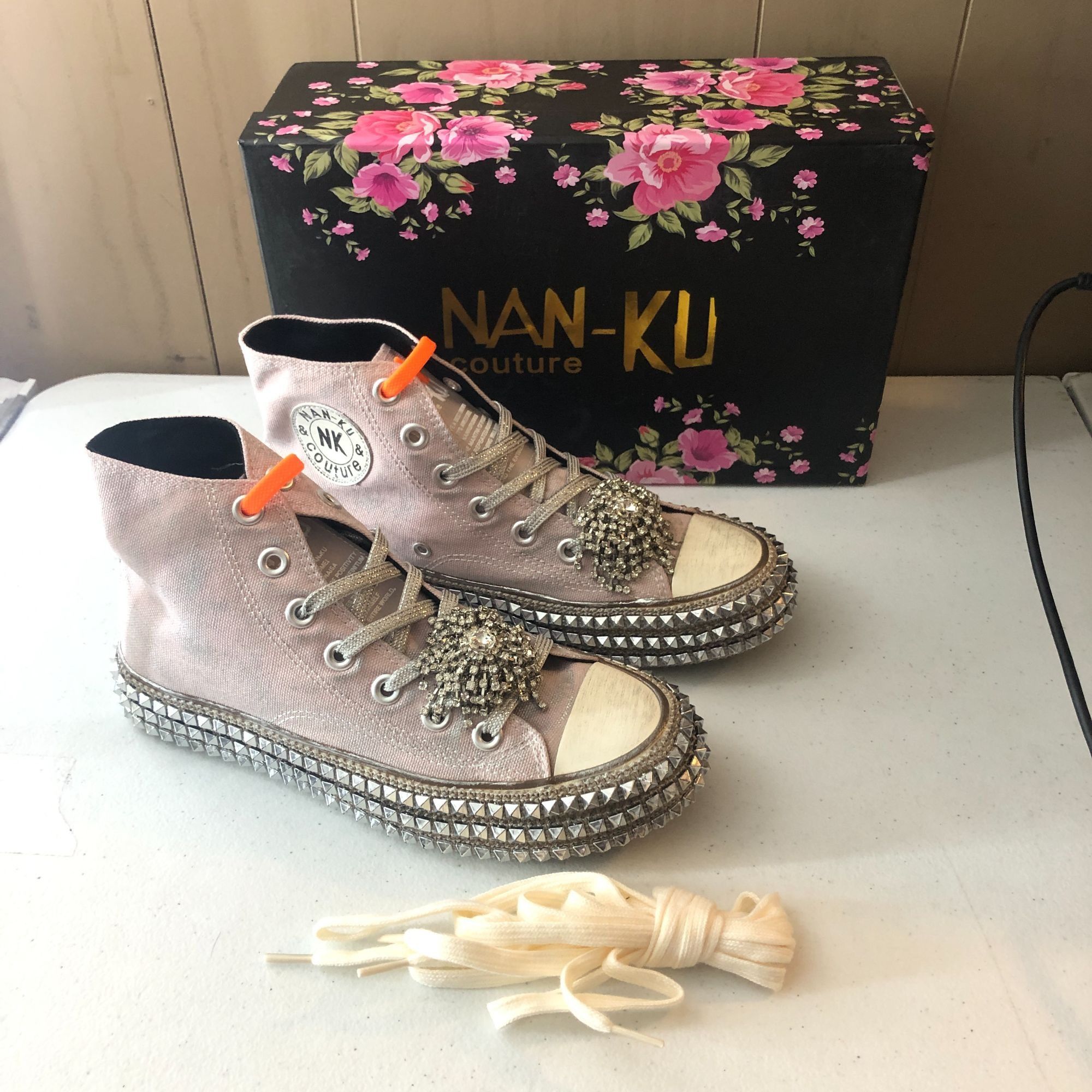 Free People Nan Ku Free People Cruise Studded Hi Top Sneakers Mellow Mau Size US 6 / IT 36 - 2 Thumbnail