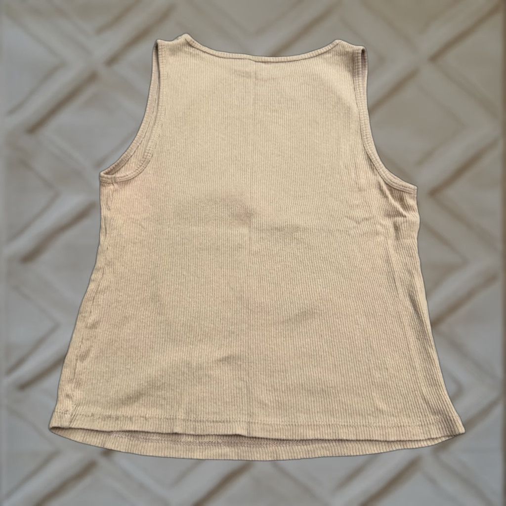 Vintage Britney Spears Tank Small Brown 100% Cotton Graphic Lucky Ribbed Knit 90s Music Stars Womens Size S / US 4 / IT 40 - 1 Thumbnail