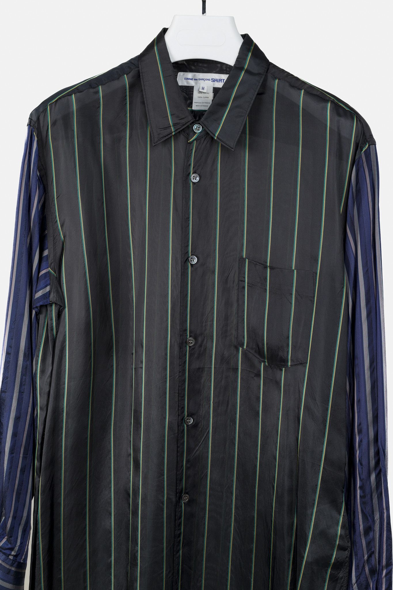 Comme des Garcons Comme des Garçons Shirt Black Multi-Colour Stripe Button Up Size US M / EU 48-50 / 2 - 3 Thumbnail