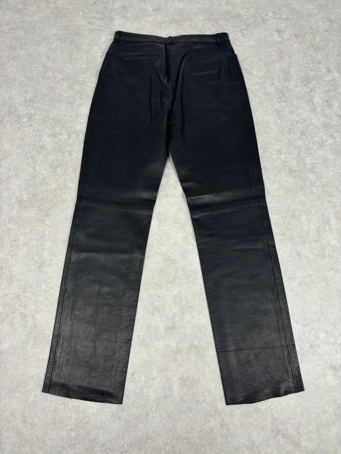 Gucci 2000s Gucci Black Minimalist Leather Slim Pants by Tom Ford Size US 30 / EU 46 - 6 Thumbnail