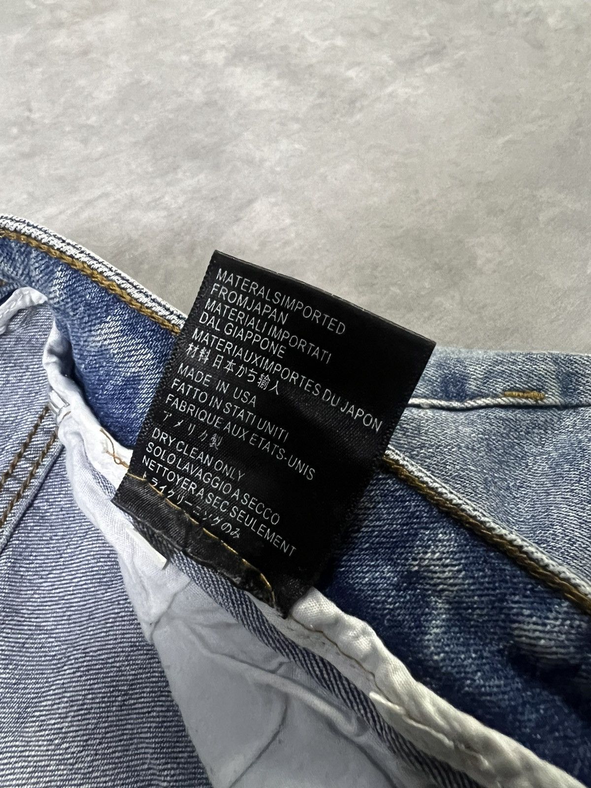 Number (N)ine 2000s Amiri Mx1 Distressed Ripped Wash Jeans Lgb Ifsix Size US 32 / EU 48 - 10 Thumbnail