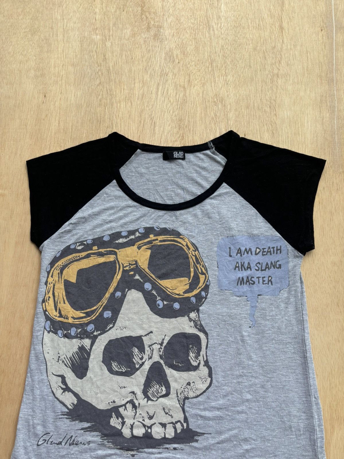 Hysteric Glamour × If Six Was Nine × Japanese Brand Y2k Glad News Skull Ifsixwasnine Style Punk Tshirt Size M / US 6-8 / IT 42-44 - 2 Thumbnail