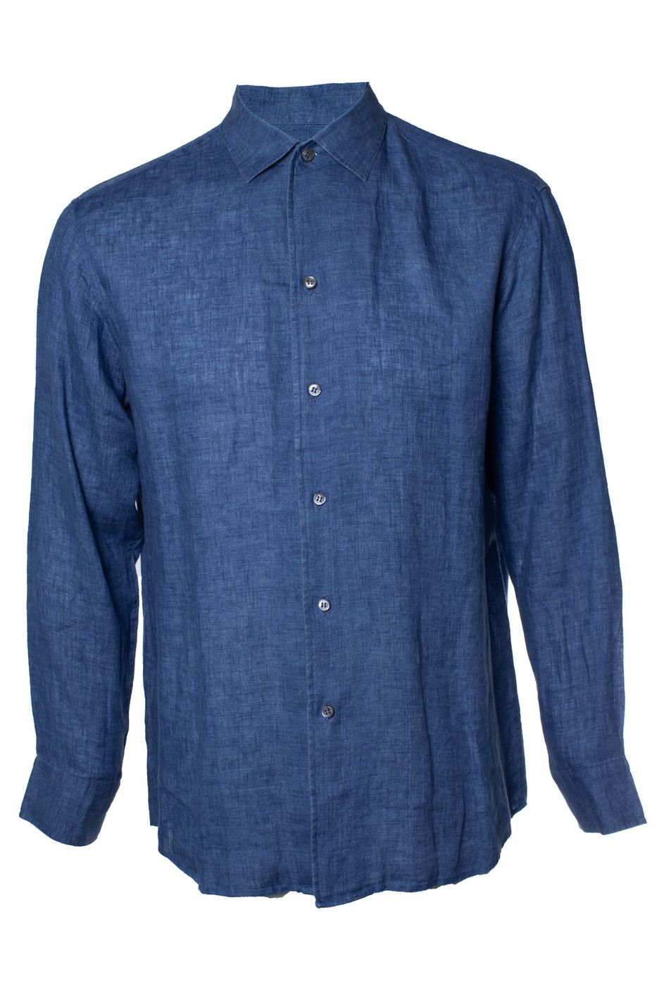 Brioni Brioni, Blue linen shirt Size US L / EU 52-54 / 3 - 1 Thumbnail