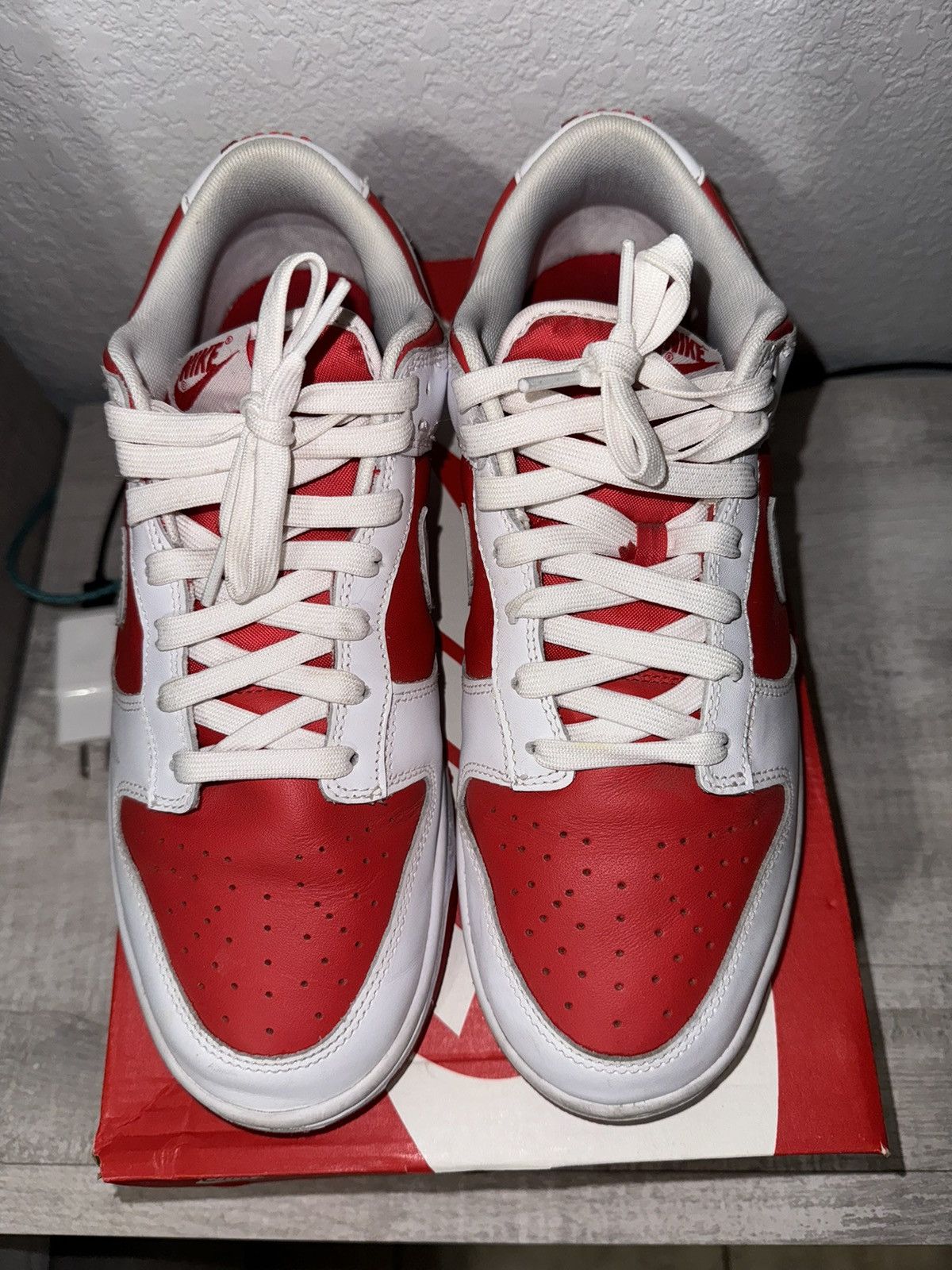 Nike Nike Dunk Low Championship Red Size US 11 / EU 44 - 5 Thumbnail