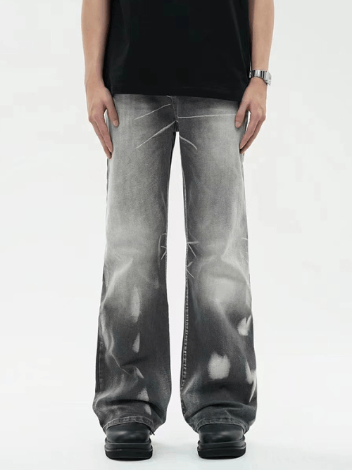 Japanese Brand × Jean American men's loose flared distressed washed jeans Size US 34 / EU 50 - 1 Thumbnail