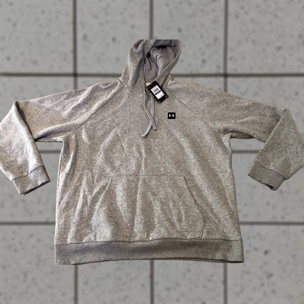 Under Armour Mens Under Armour Hoodie Sweater XL Grey Gray Cotton New Size US XL / EU 56 / 4 - 1 Thumbnail
