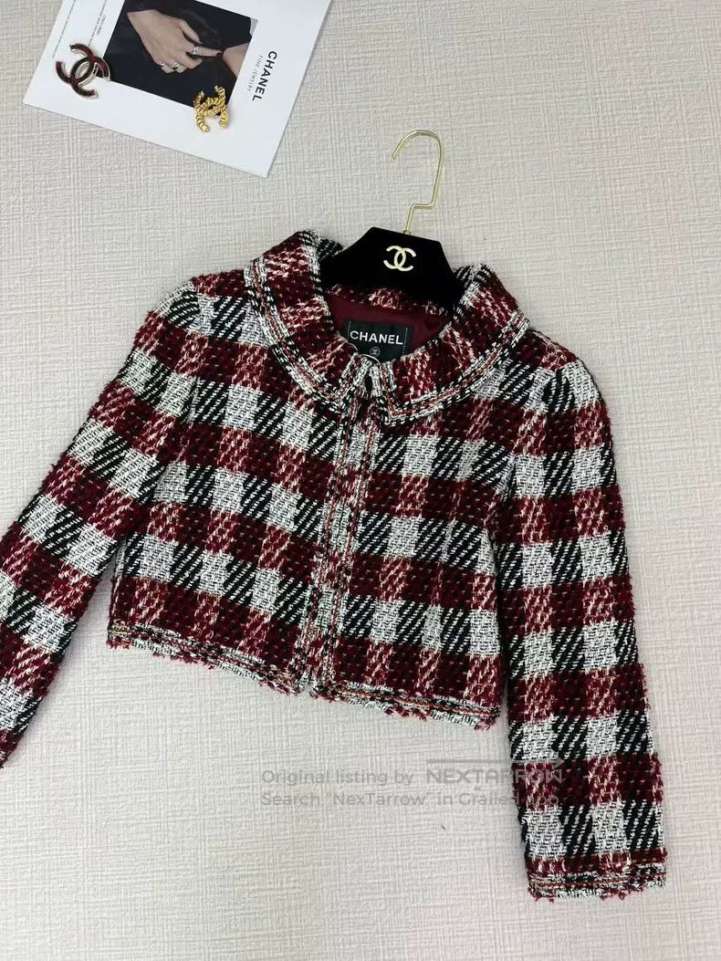 Chanel Chanel Doll collar plaid jacket Size XS / US 0-2 / IT 36-38 - 2 Thumbnail