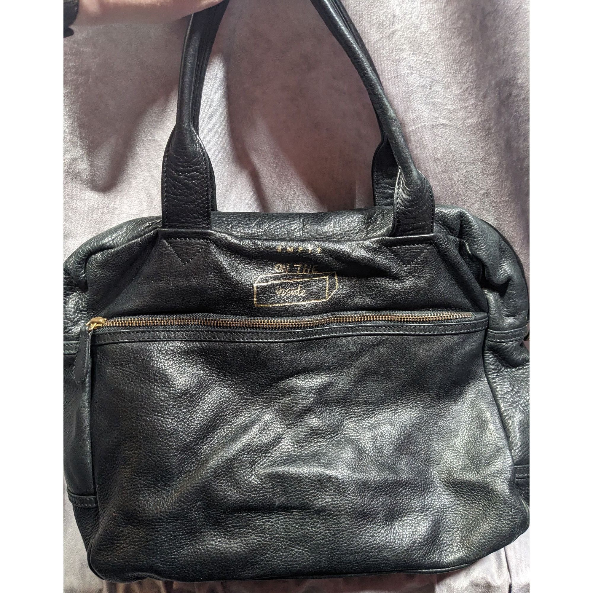 Other Paris House Black Slouchy Leather Googly Eye Bag Size ONE SIZE - 15 Thumbnail