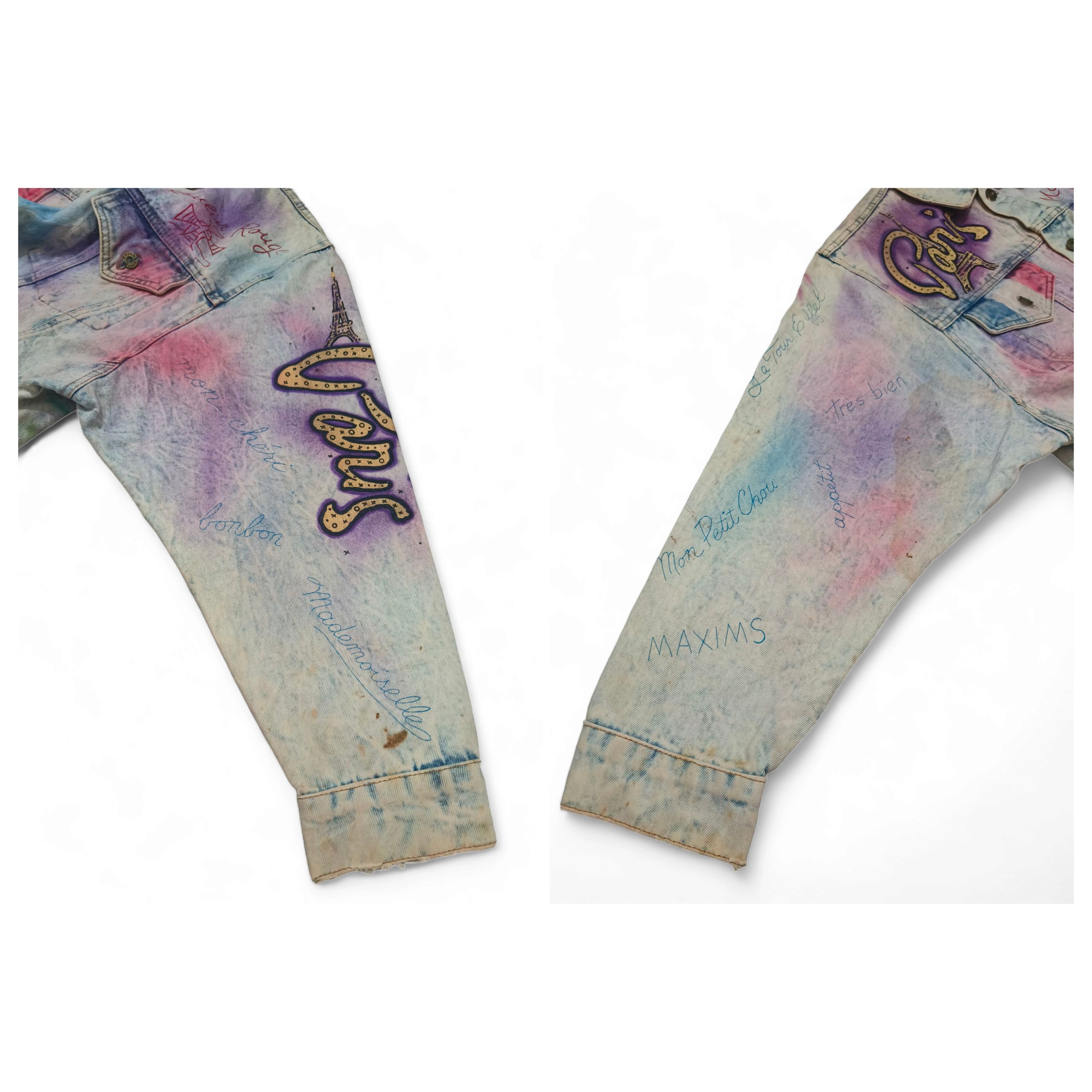 Designer Vintage 80s "T. Alamo" Style Inspired PARIS Denim Jacket Size US L / EU 52-54 / 3 - 8 Thumbnail