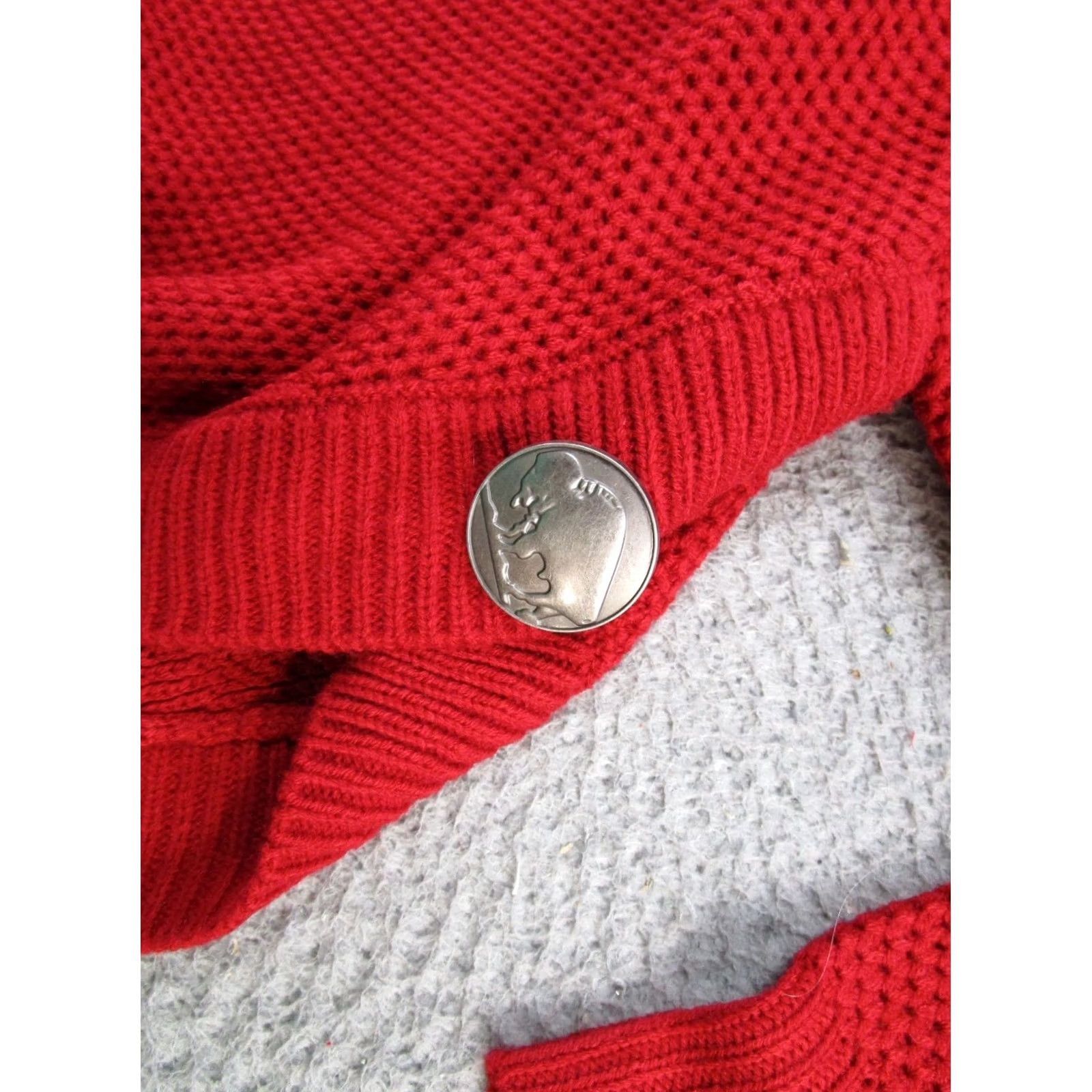 Vintage Cotton Rye Red Knit Pullover Sweater Oversized Size L Womens Size L / US 10 / IT 46 - 4 Thumbnail