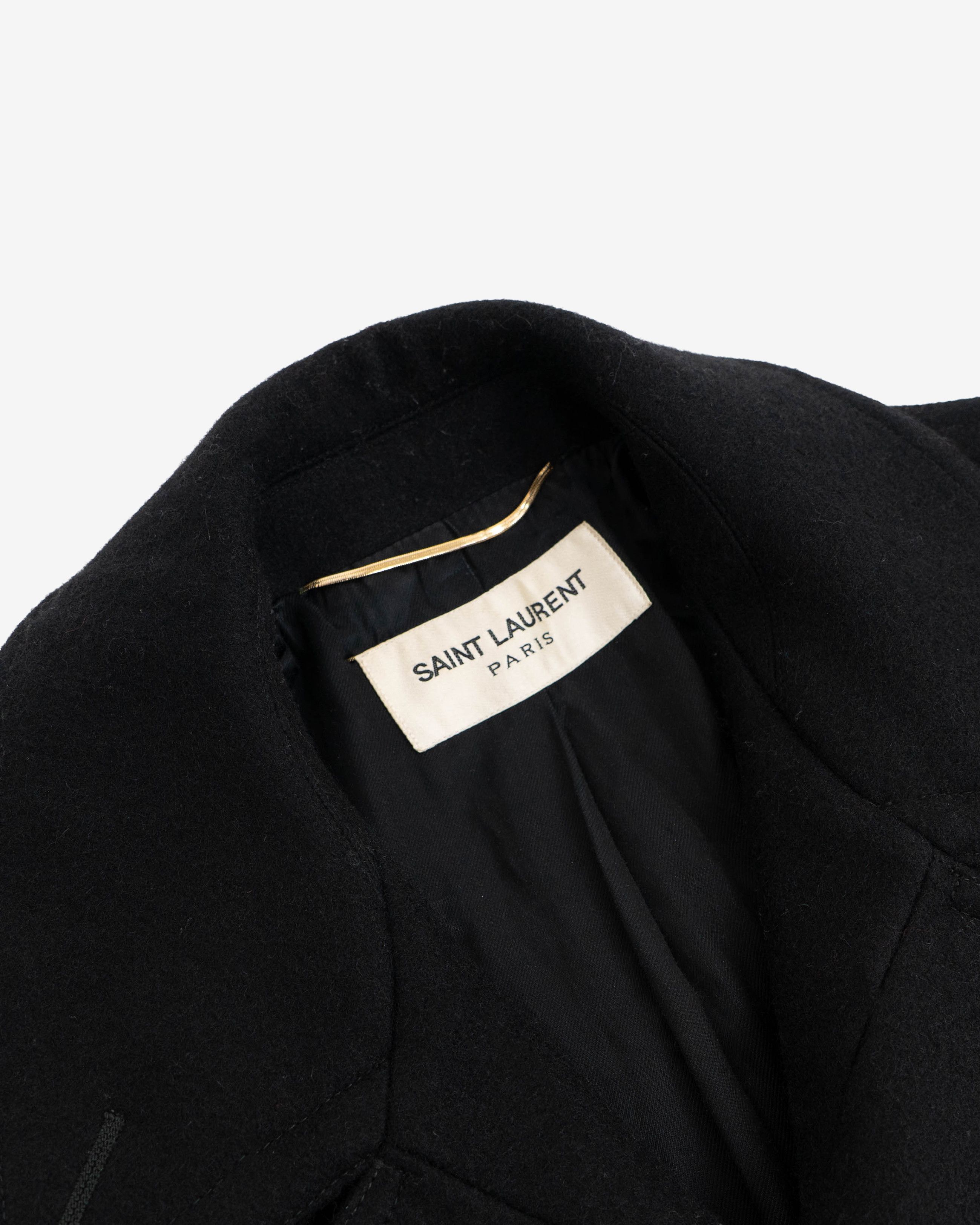 Saint Laurent Paris Wool Military Coat (FW13) Size US S / EU 44-46 / 1 - 9 Thumbnail