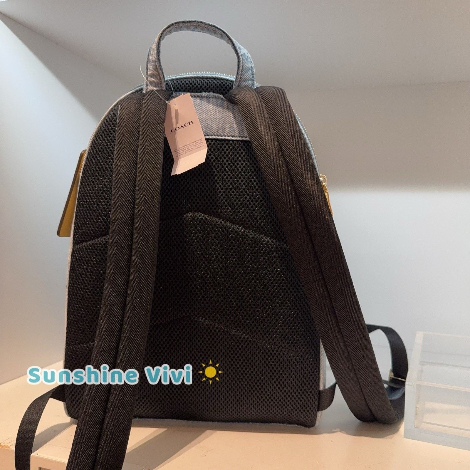 Coach NWT Coach Taylor Small Backpack Loved Denim cef27 Indigo Size ONE SIZE - 4 Thumbnail