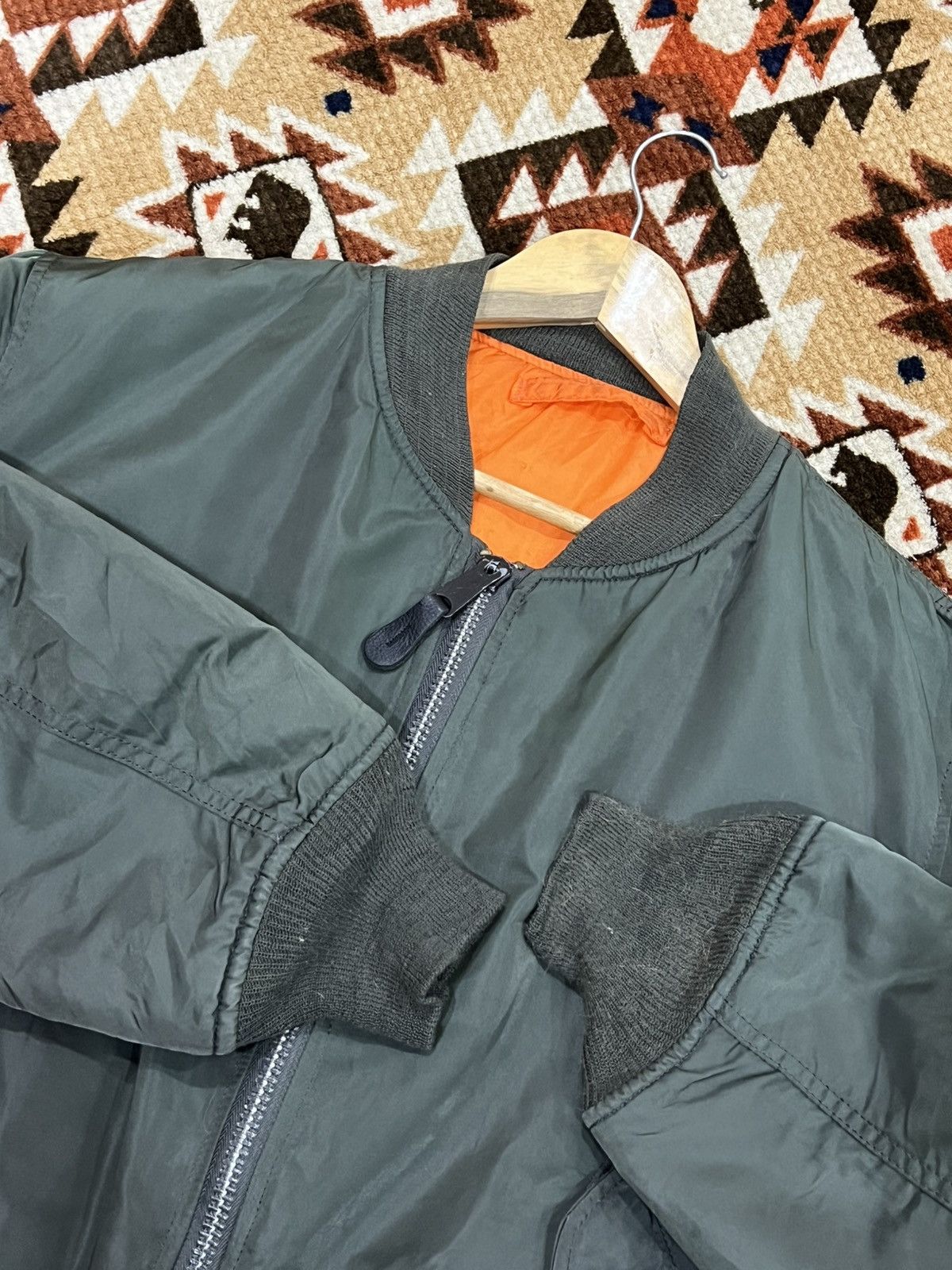 Alpha Industries Vtg USA Alpha Industries Flight Bomber Jacket Size US L / EU 52-54 / 3 - 3 Thumbnail