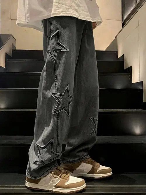 Japanese Brand Star Skate Baggy Denim Jeans Loose fit Size US 30 / EU 46 - 4 Thumbnail