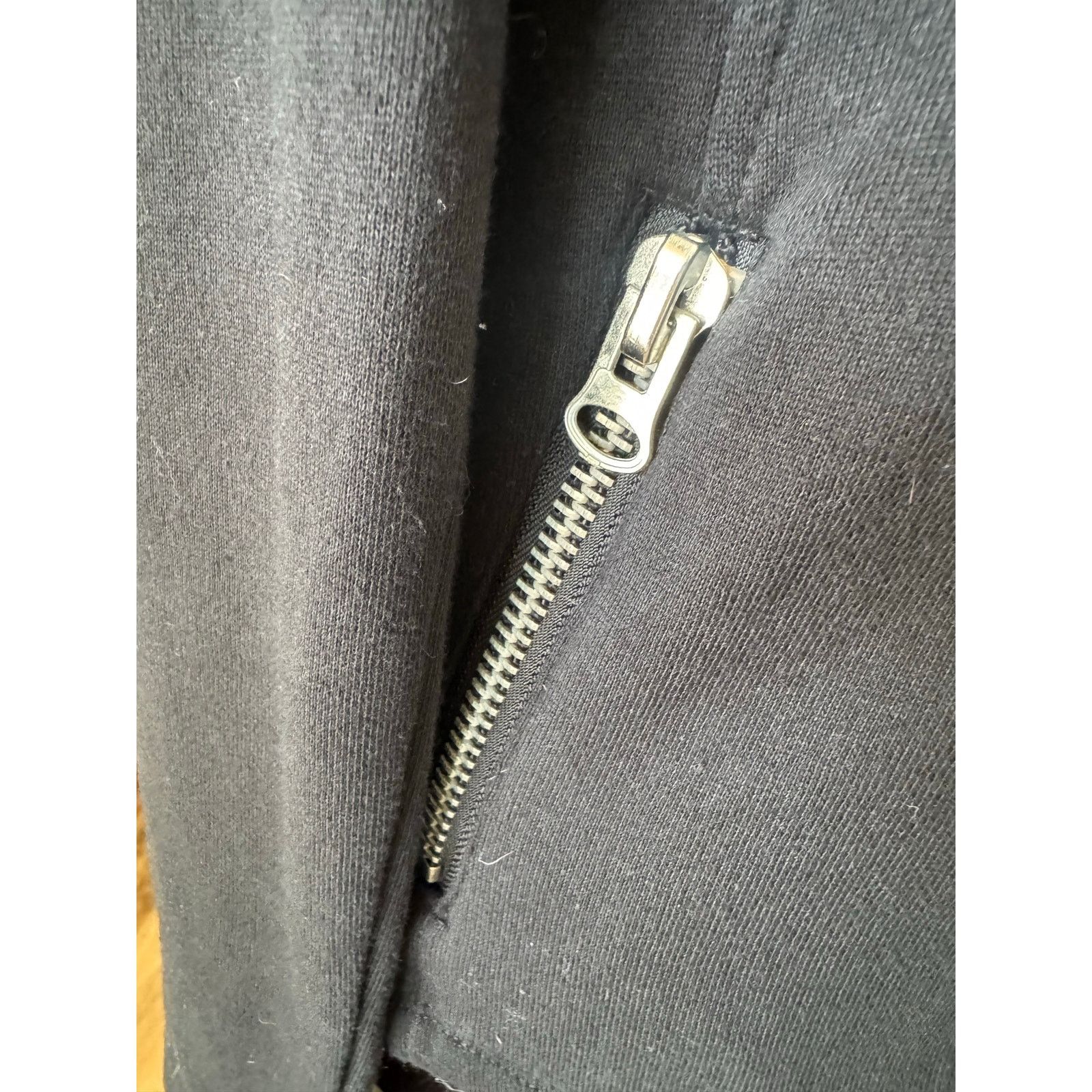Forever 21 Black Moto Jacket Asymmetrical Zip Knit Biker Size Small Size S / US 4 / IT 40 - 3 Thumbnail