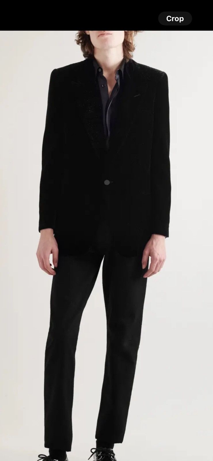 Saint Laurent Paris Saint Laurent velvet metal shimmering Blazer. 50/40 $2890 Size 40R - 1 Thumbnail