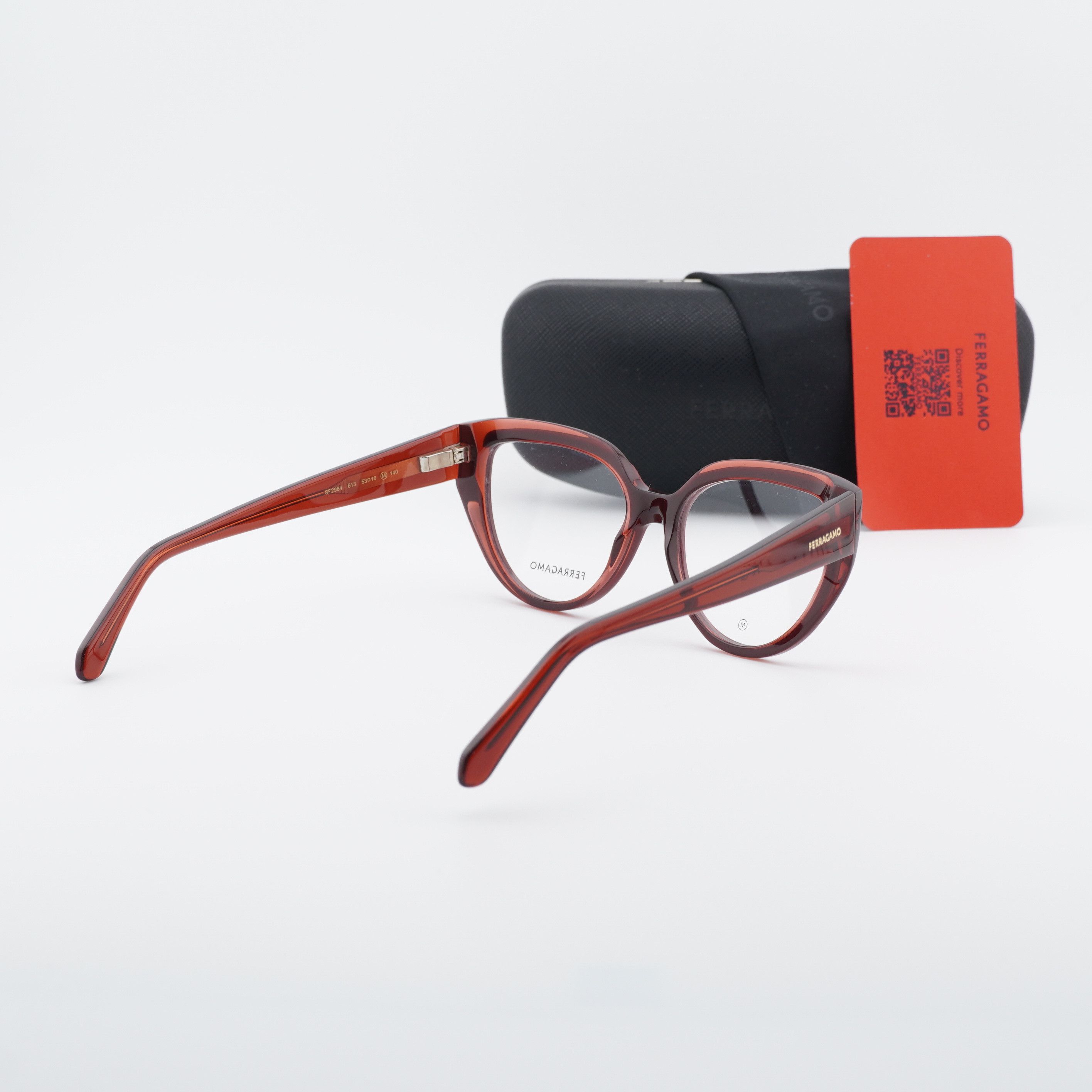 Salvatore Ferragamo Salvatore Ferragamo SF2984 613 Eyeglasses Transparent Red 53 Size ONE SIZE - 10 Thumbnail