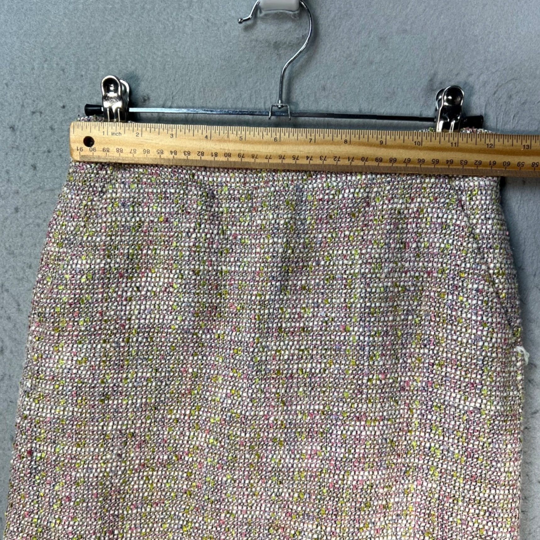 J.Crew J. Crew Tweed Mini Skirt Womens Size 00 Pink/Yellow Lined Short Casual Spring Summer Size 24" / US 00 / IT 34 - 5 Thumbnail