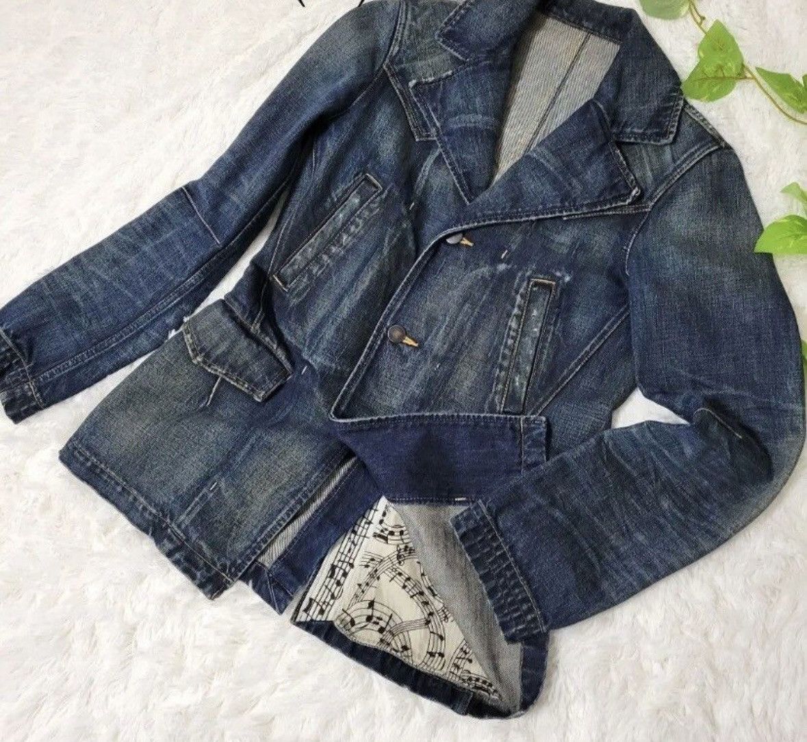 image of Archival Clothing x Number N Ine Number (N)Ine Ss07 Denim Jacket in Indigo, Men's (Size Medium)