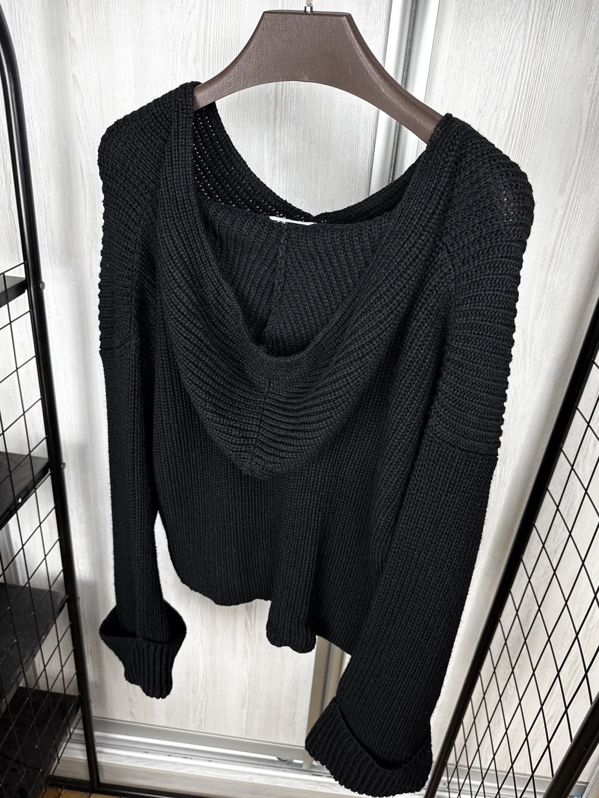 forte_forte forte_forte italy_inverno 2017 black knit oversized hoodie Size M / US 6-8 / IT 42-44 - 9 Thumbnail