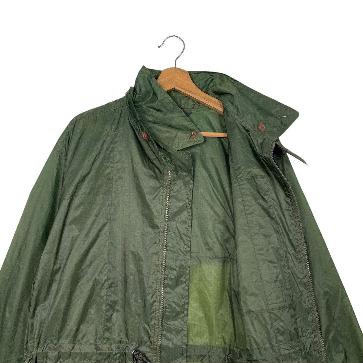 Issey Miyake Issey Miyake Windcoat Green Nylon Long Jacket Size US L / EU 52-54 / 3 - 12 Thumbnail