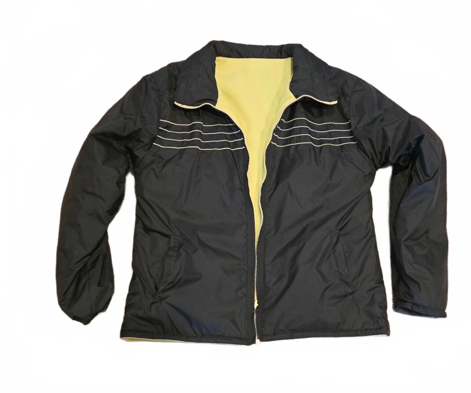 Unknown London Retro Reversible 90s Green Neon Yellow Lime Puffer Jacket Size L / US 10 / IT 46 - 6 Thumbnail