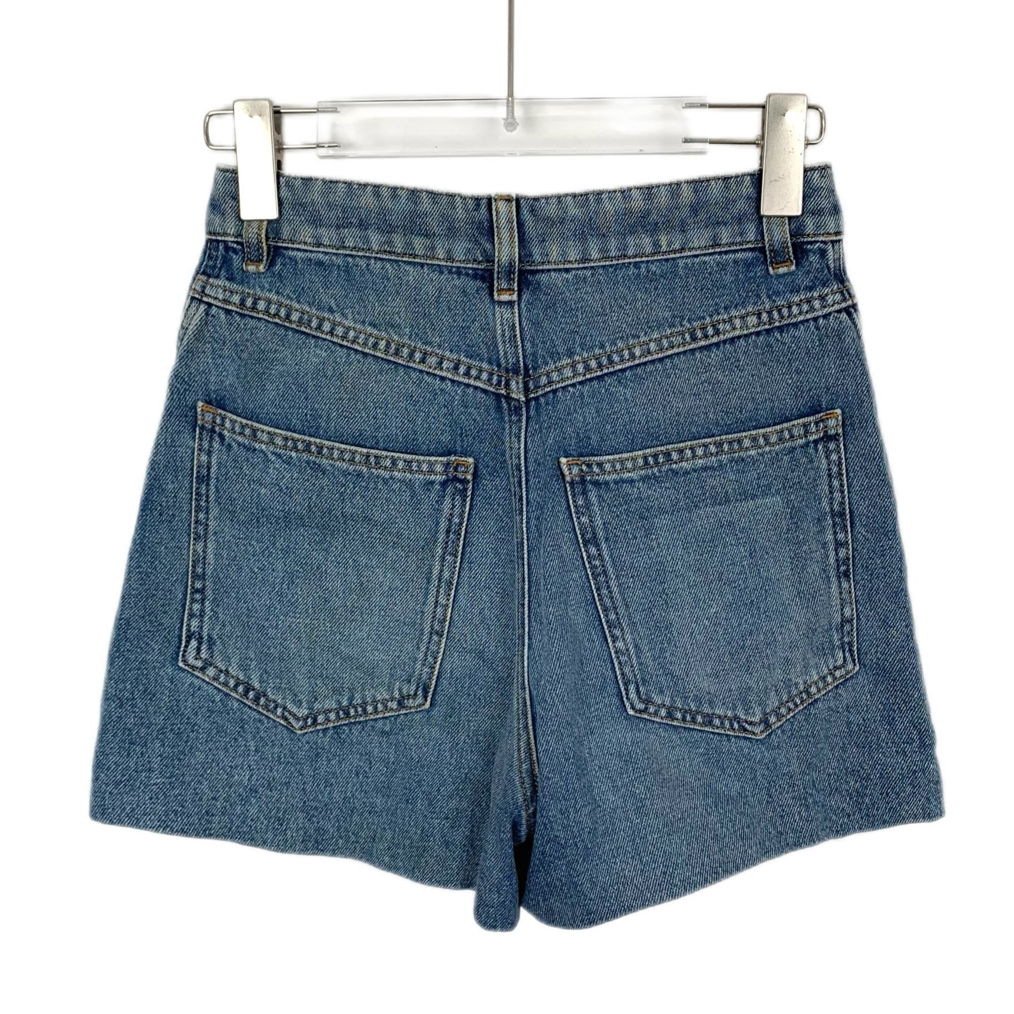 Valentino X9196 Valentino Womens Blue Denim Shorts With Heart & Logo P Size 26" / US 2 / IT 38 - 2 Thumbnail