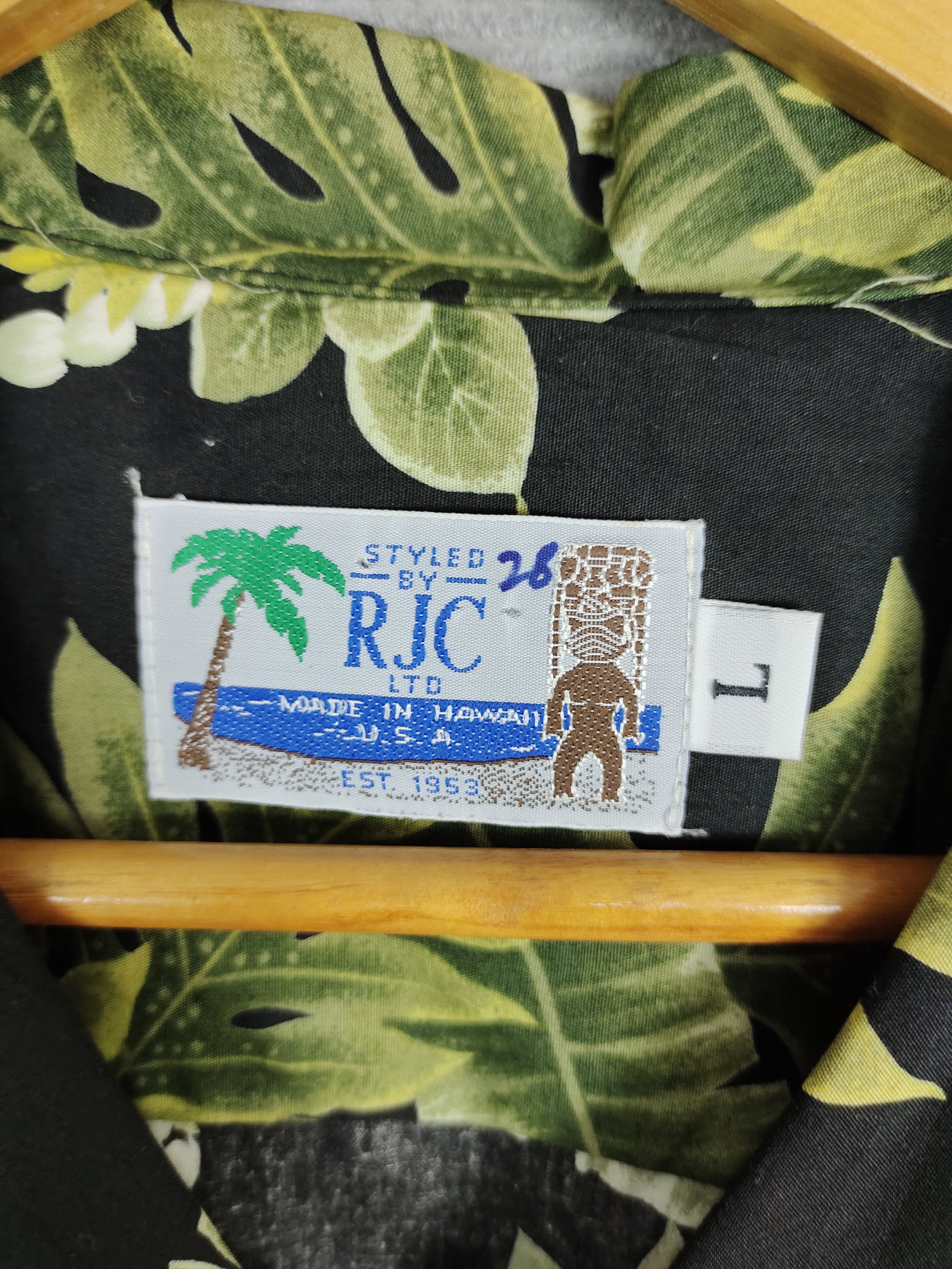 Vintage 1980s RJC Flowers Printed Panel Classic Hawaiian Shirt Size US L / EU 52-54 / 3 - 7 Thumbnail