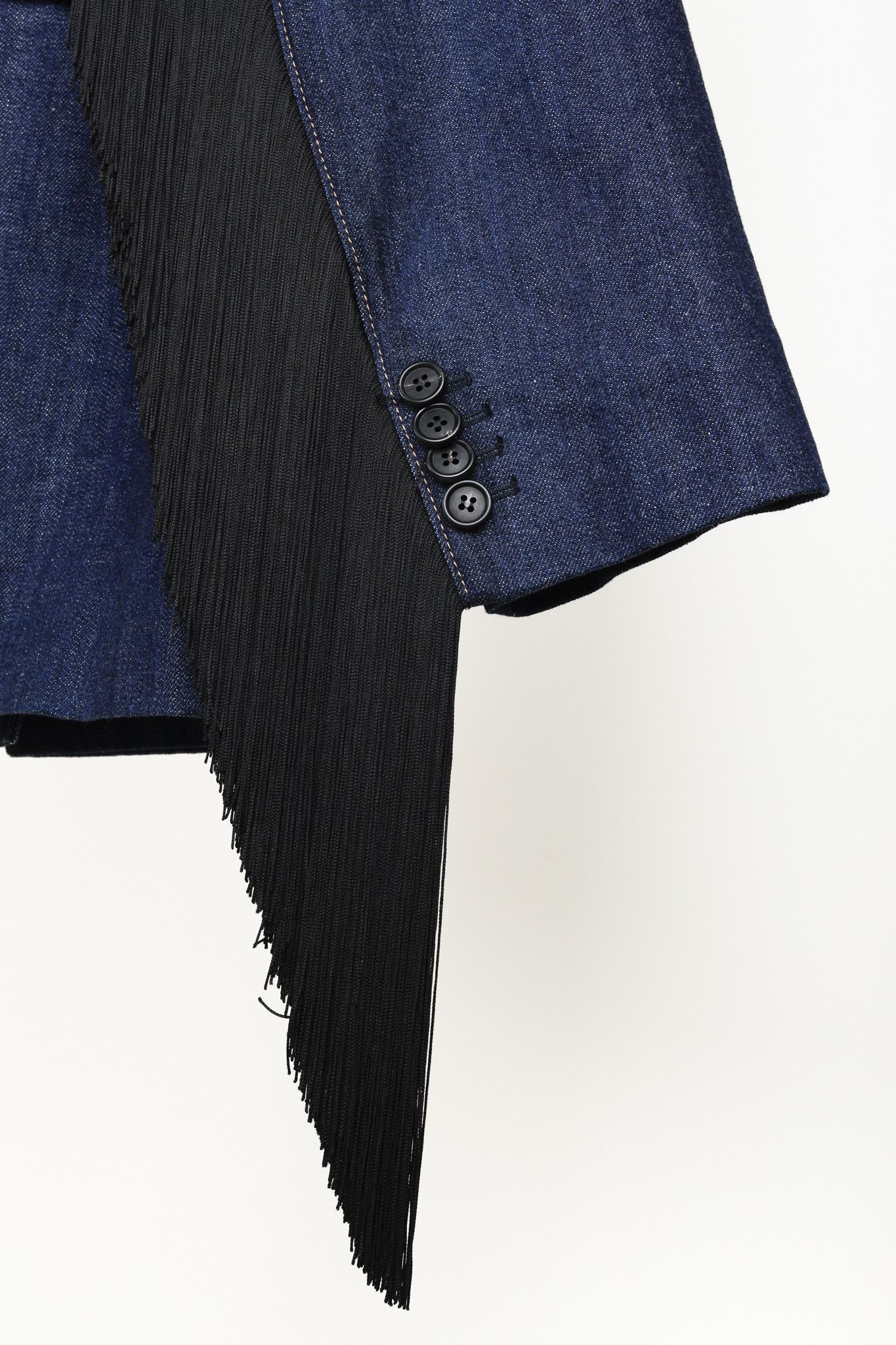 Prada Prada 2020 Runway Denim Fringe Blazer Size M / US 6-8 / IT 42-44 - 10 Thumbnail