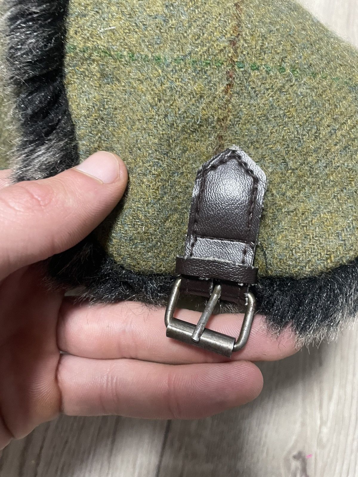 Japanese Brand Y2K Faux Fur Ushanka Tweed Vintage Fuzzy Warm Trapper Hat Size ONE SIZE - 11 Thumbnail
