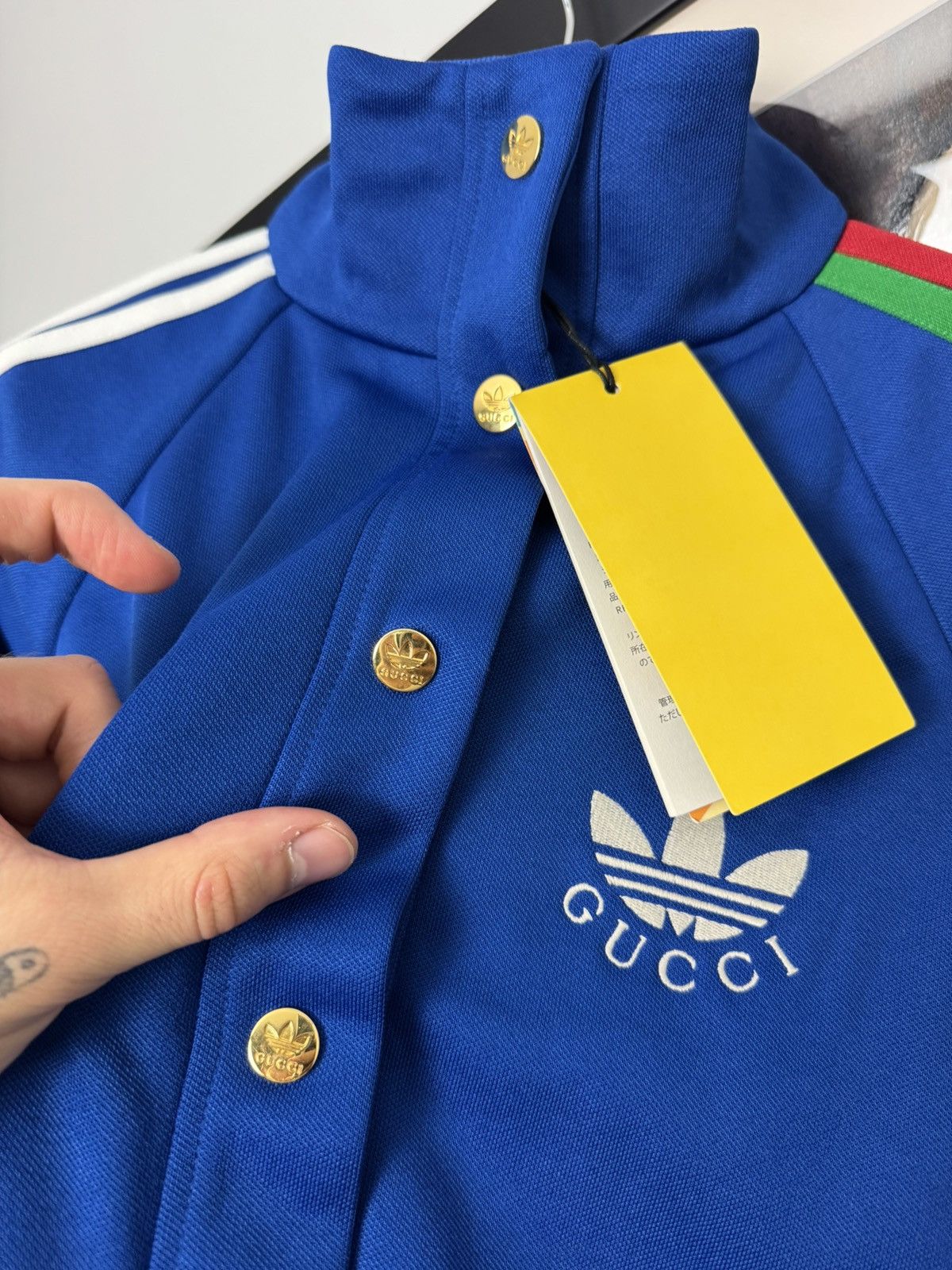 Adidas Gucci x Adidas Cropped Jacket Collaboration Designer Luxury Size XS / US 0-2 / IT 36-38 - 7 Thumbnail