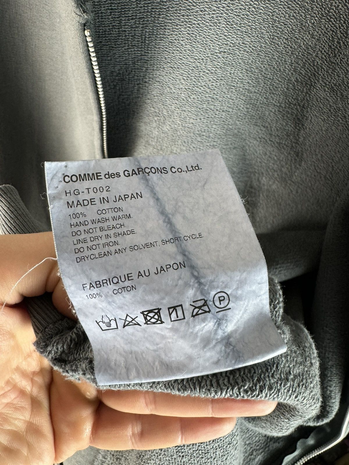 Comme des Garcons commes des garcons homme heavy zip hoodie Size US L / EU 52-54 / 3 - 4 Thumbnail