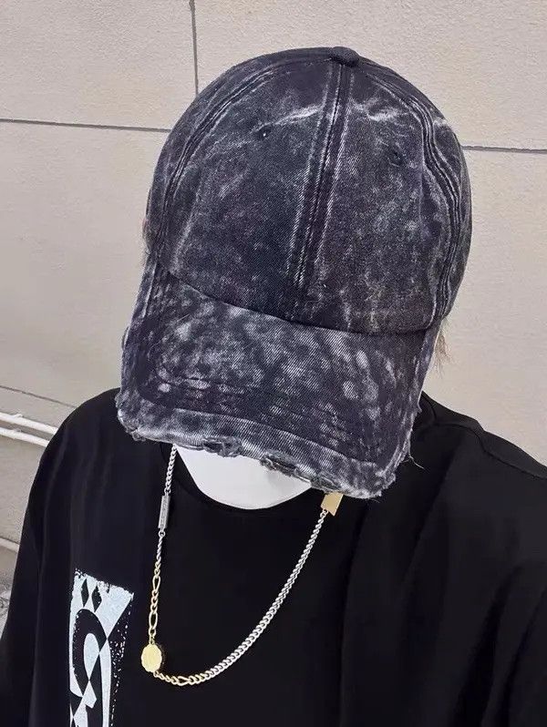 Japanese Brand Kawase x Miyu Utility grunge tie dye distressed ripped cap Size ONE SIZE - 7 Thumbnail