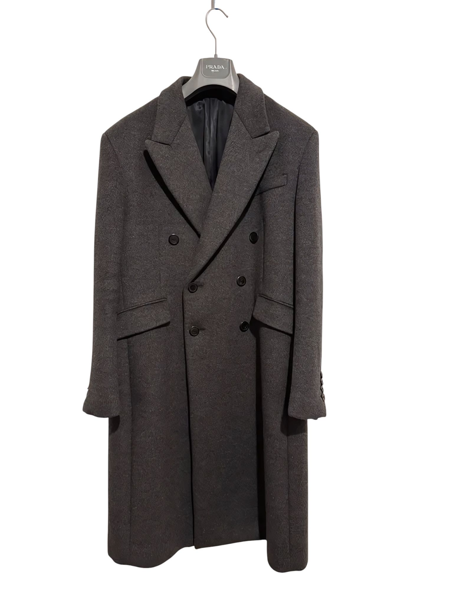 Prada ANGORA WOOL DOUBLE BREASTED LONG COAT Size US L / EU 52-54 / 3 - 1 Thumbnail