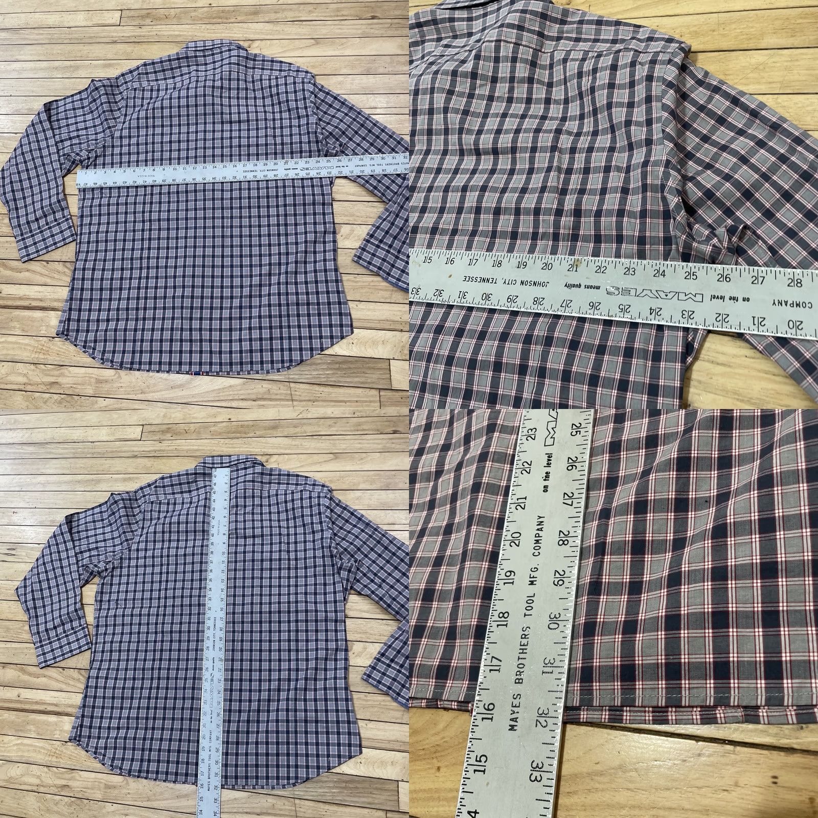 Banana Republic VINTAGE Banana Republic Button Shirt Men 2XL Slim Fit Plaid Shirt, Gray Red, Long Sleeve, Button-Up, Classic, 2014, Casual, Business, 2XL Mens Size US XXL / EU 58 / 5 - 8 Thumbnail