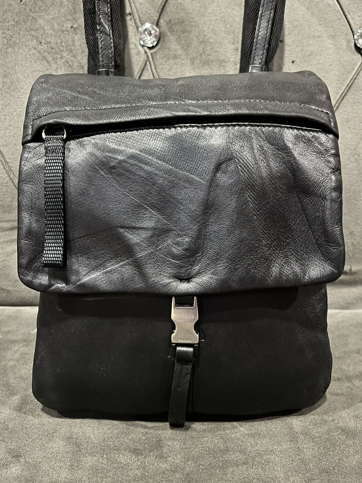 Leather × Prada Authentic PRADA Leather Backpack Size ONE SIZE - 2 Thumbnail