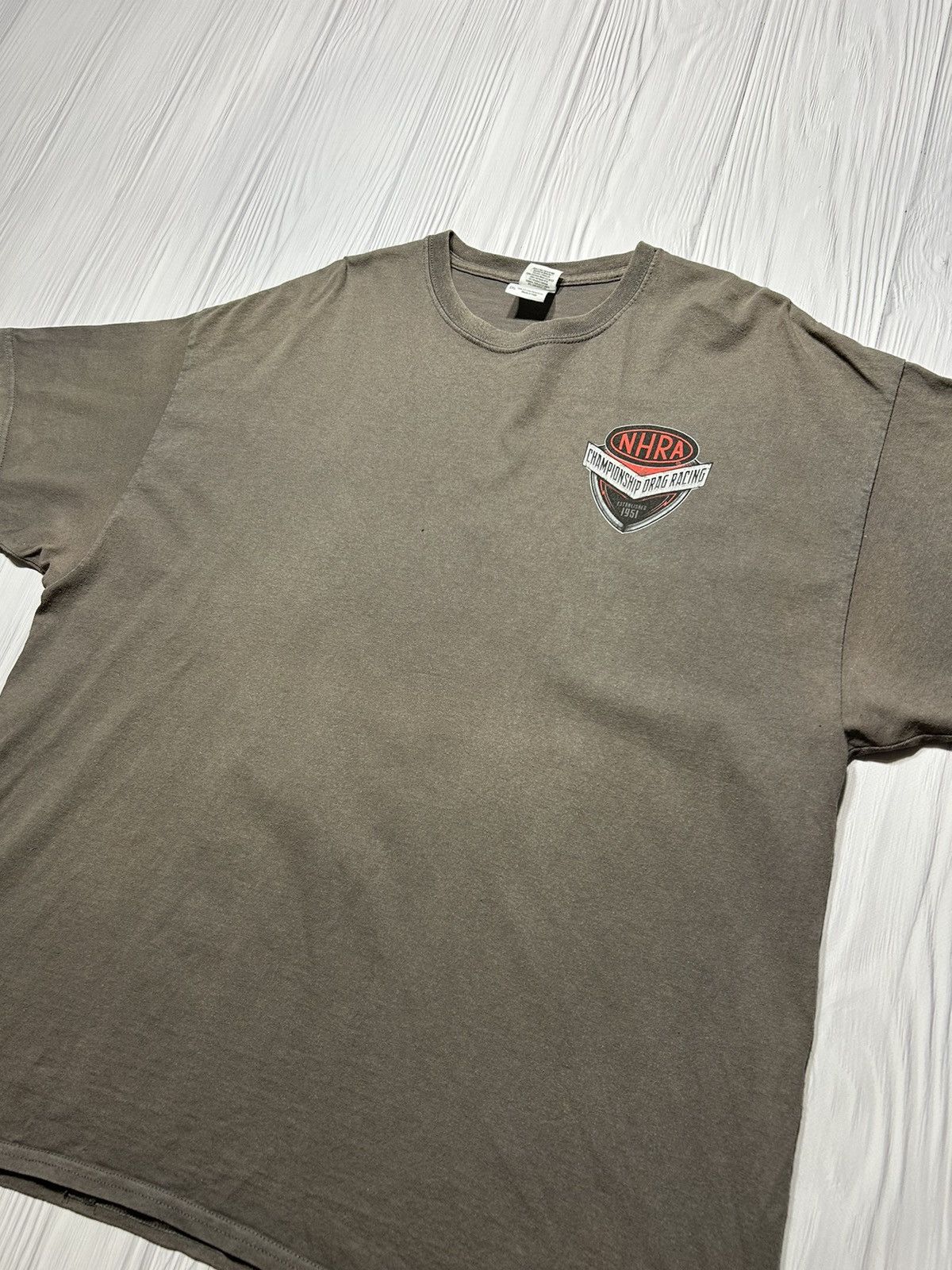 Vintage Vintage 90s NHRA Championship Drag Racing T-Shirt Size US XXL / EU 58 / 5 - 10 Thumbnail