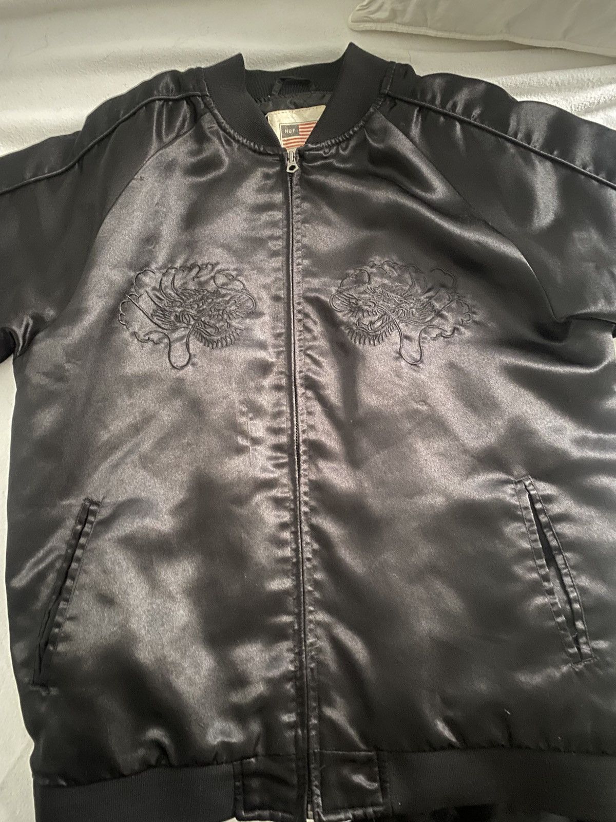 Huf HUF X THRASHER SATIN SOUVENIR JACKET Size US M / EU 48-50 / 2 - 1 Thumbnail