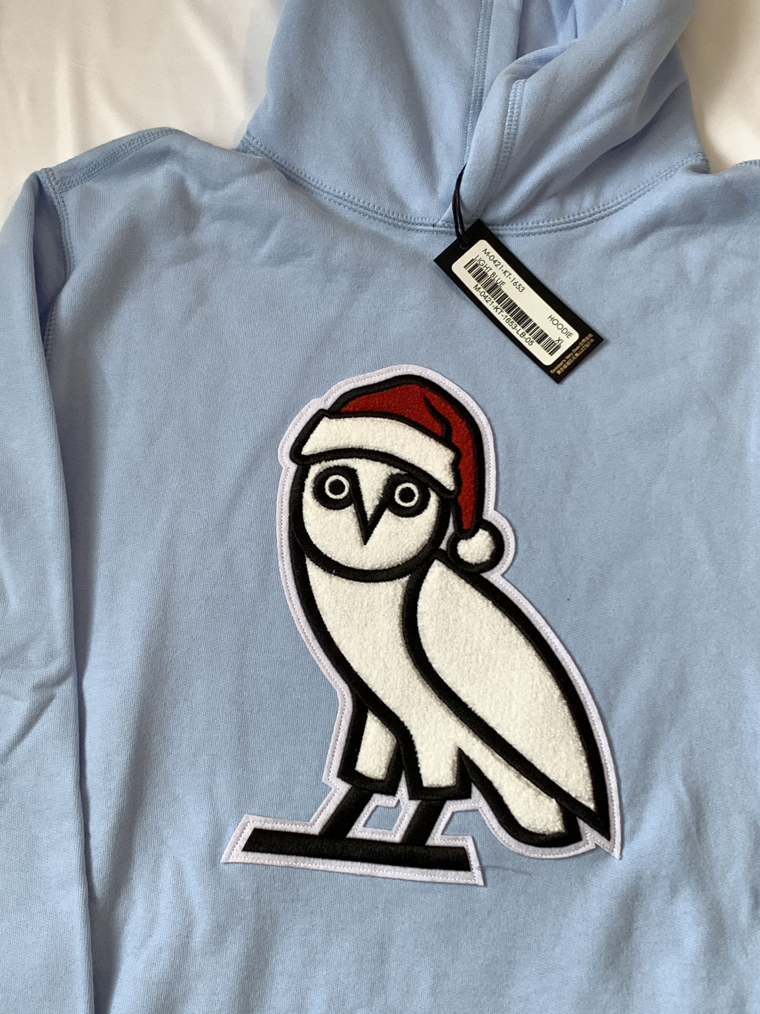 Drake OVO Holiday Santa OG Owl Hoodie Sky Blue Size US XL / EU 56 / 4 - 2 Thumbnail