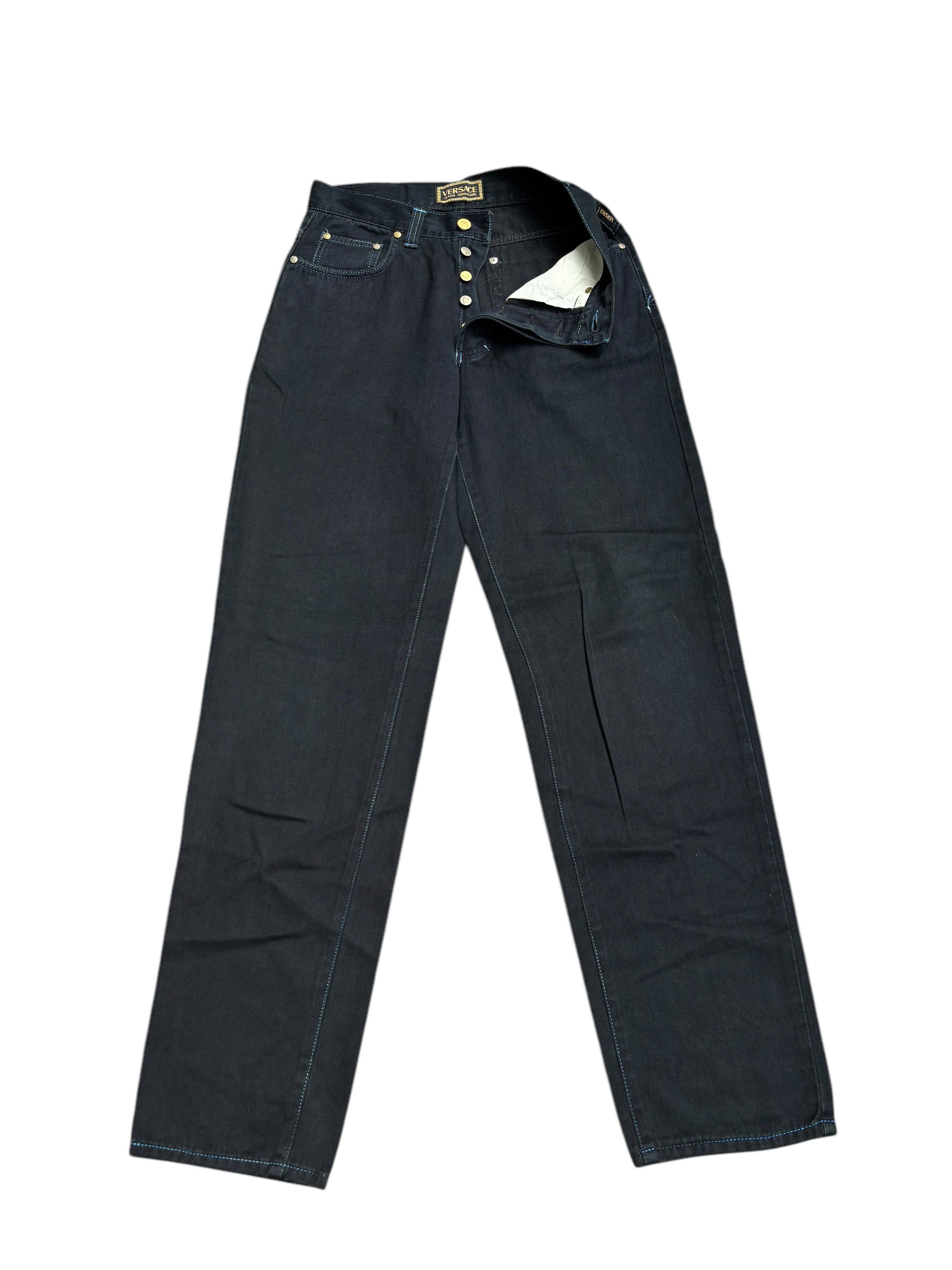 Versace × Vintage Vintage Versace Medusa Jeans Signature Denim Pants Size US 32 / EU 48 - 3 Thumbnail