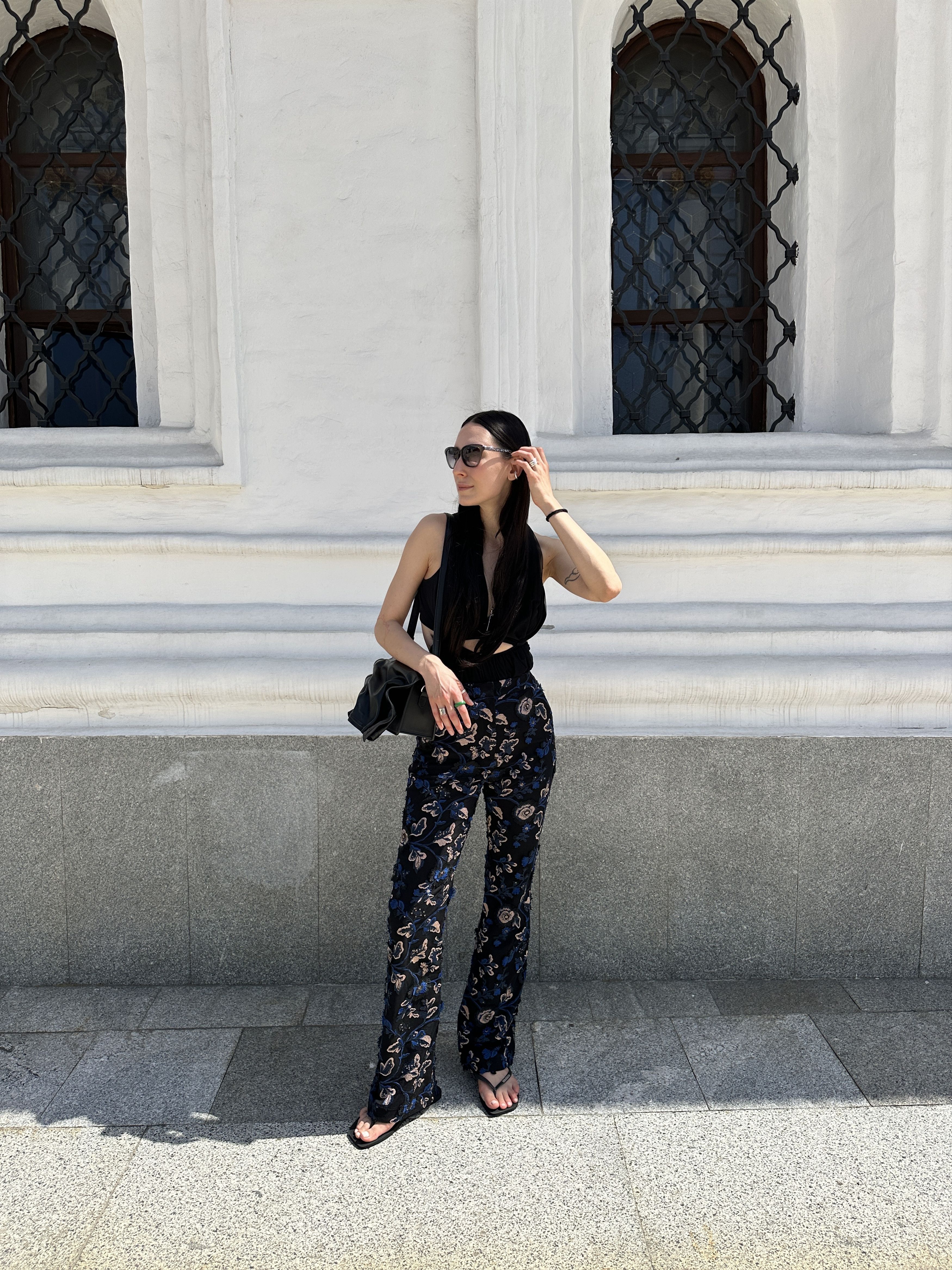Self-Portrait Self-Portrait Floral Print Wide Leg Pants Size 26" / US 2 / IT 38 - 1 Thumbnail