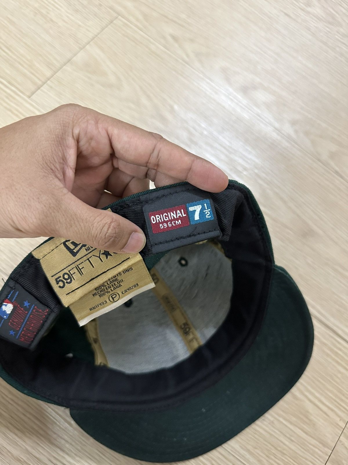 MLB × New York Yankees × Vintage Rare Vintage New York Yankees New Era Made In USA Full Cap Size ONE SIZE - 8 Thumbnail