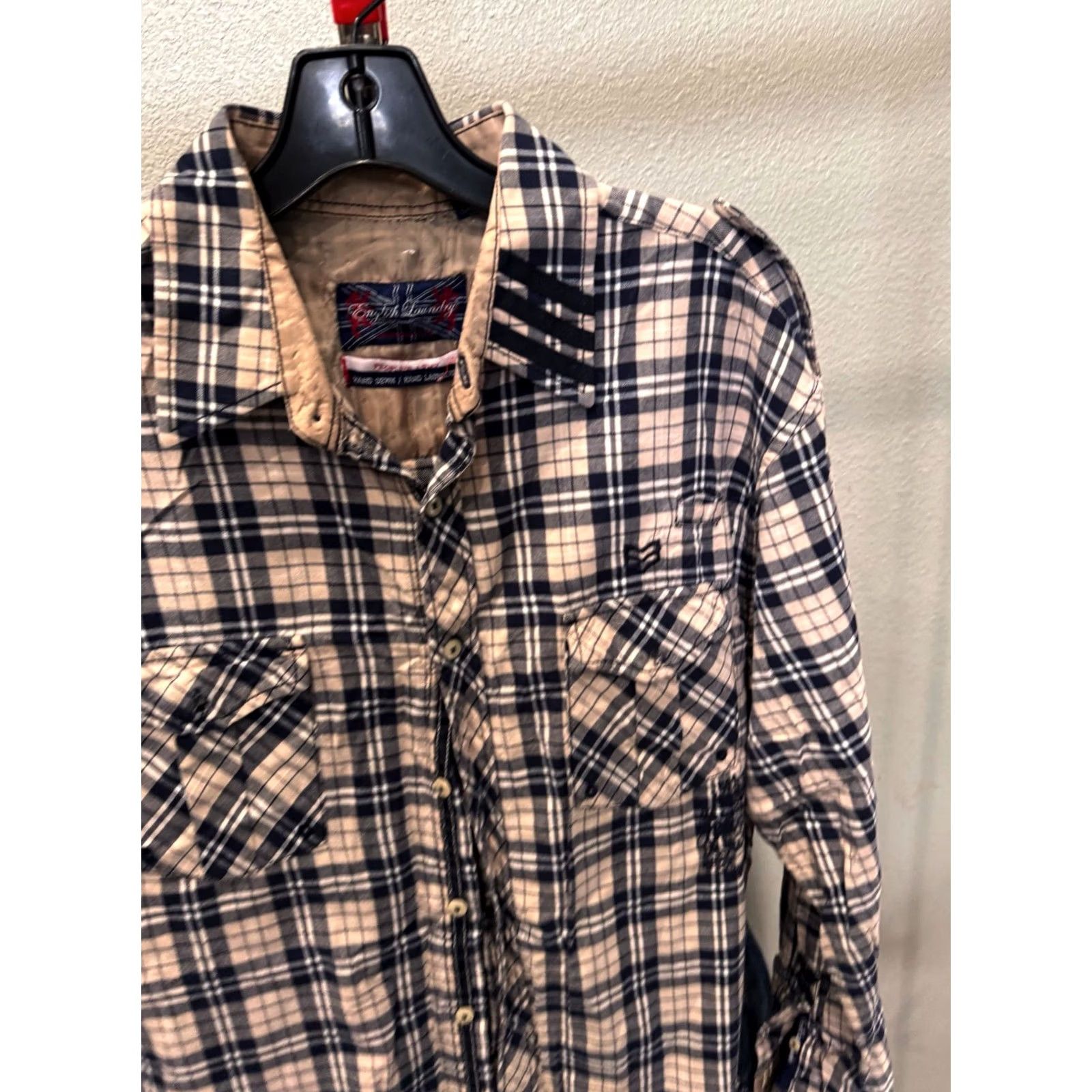 English Laundry English Laundry LONG SLEEVE SHIRT XL 17 x 35/36 Plaid Mens Size US XL / EU 56 / 4 - 4 Thumbnail