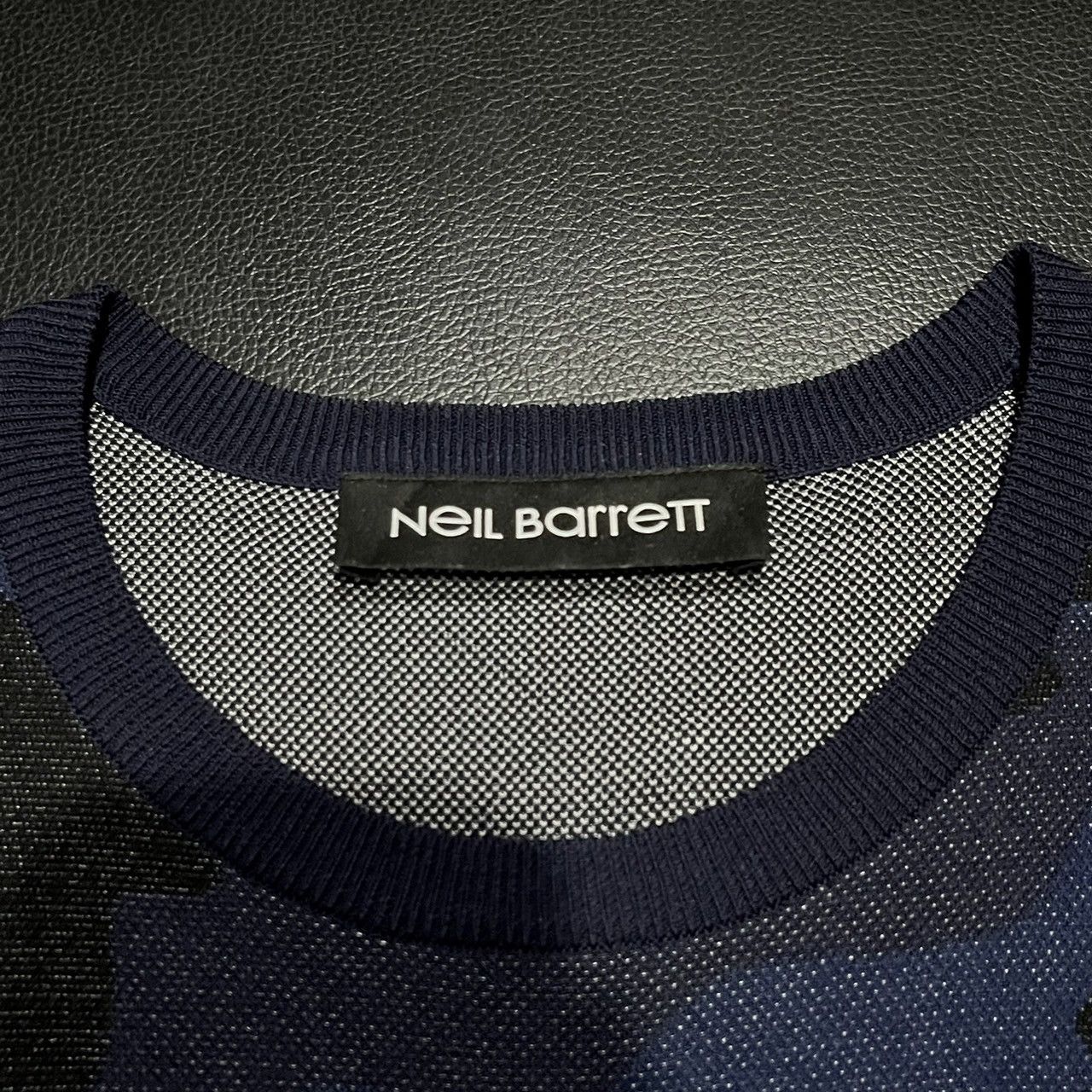 Neil Barrett Neil Barrett Blue Camo Knit Sweater Slim fit Size US M / EU 48-50 / 2 - 7 Thumbnail
