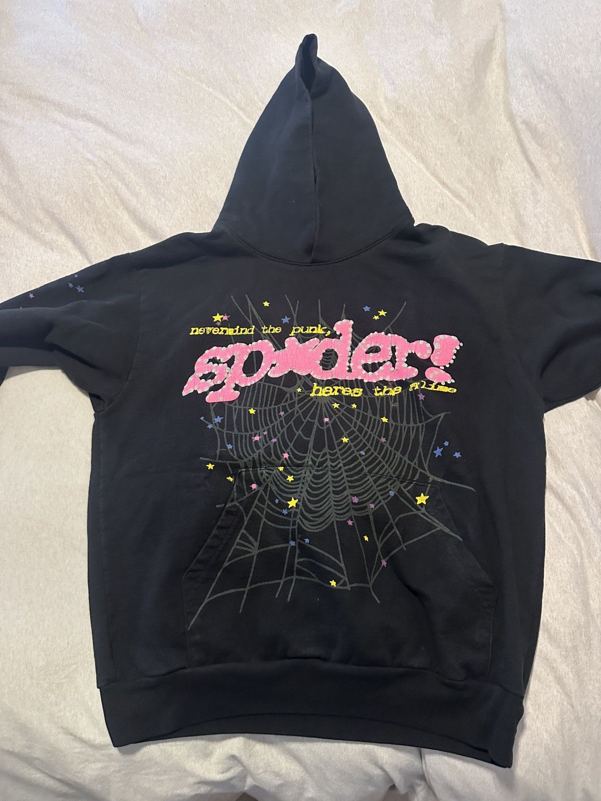 Sp5der Sp5der Black P*nk V2 Hoodie | Grailed