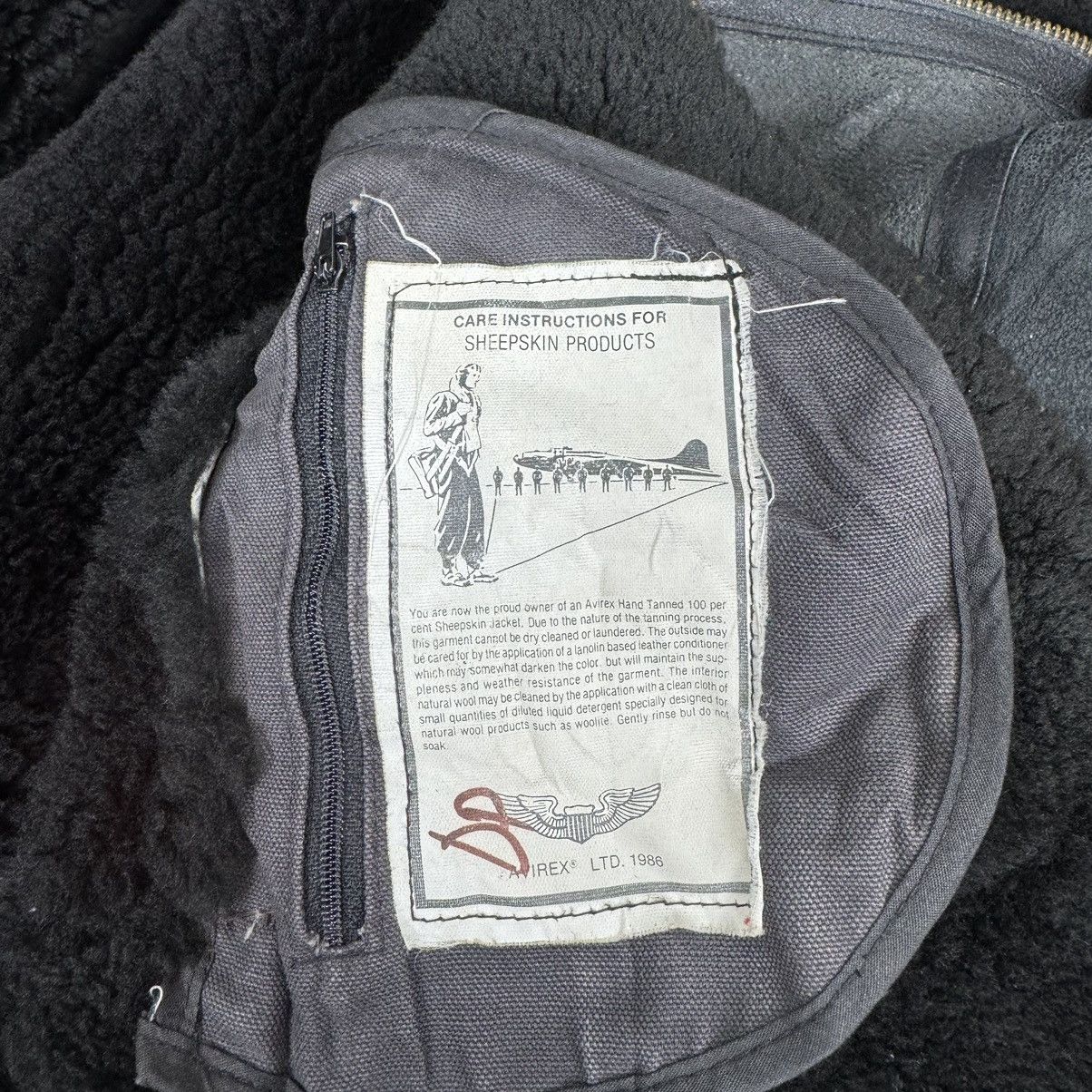 Avirex ⚡️AVIREX LIMITED SHEEPSKIN LEATHER TYPE B3 BLACK JACKET Size US M / EU 48-50 / 2 - 12 Thumbnail
