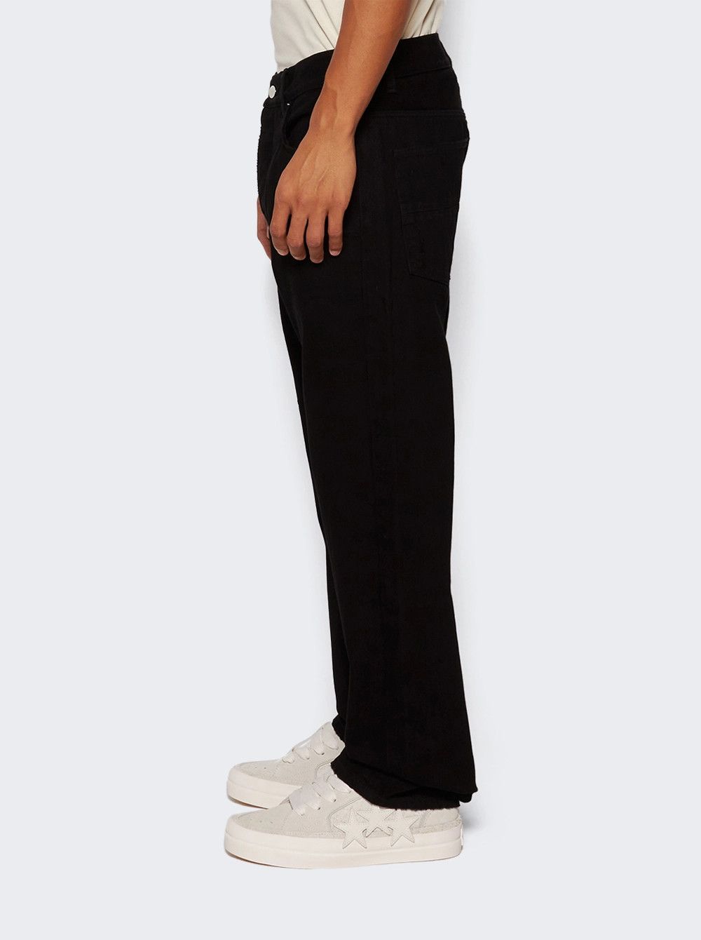 Amiri o1s1wg110725 Staggered Logo Straight Jeans in Black Size US 34 / EU 50 - 4 Thumbnail