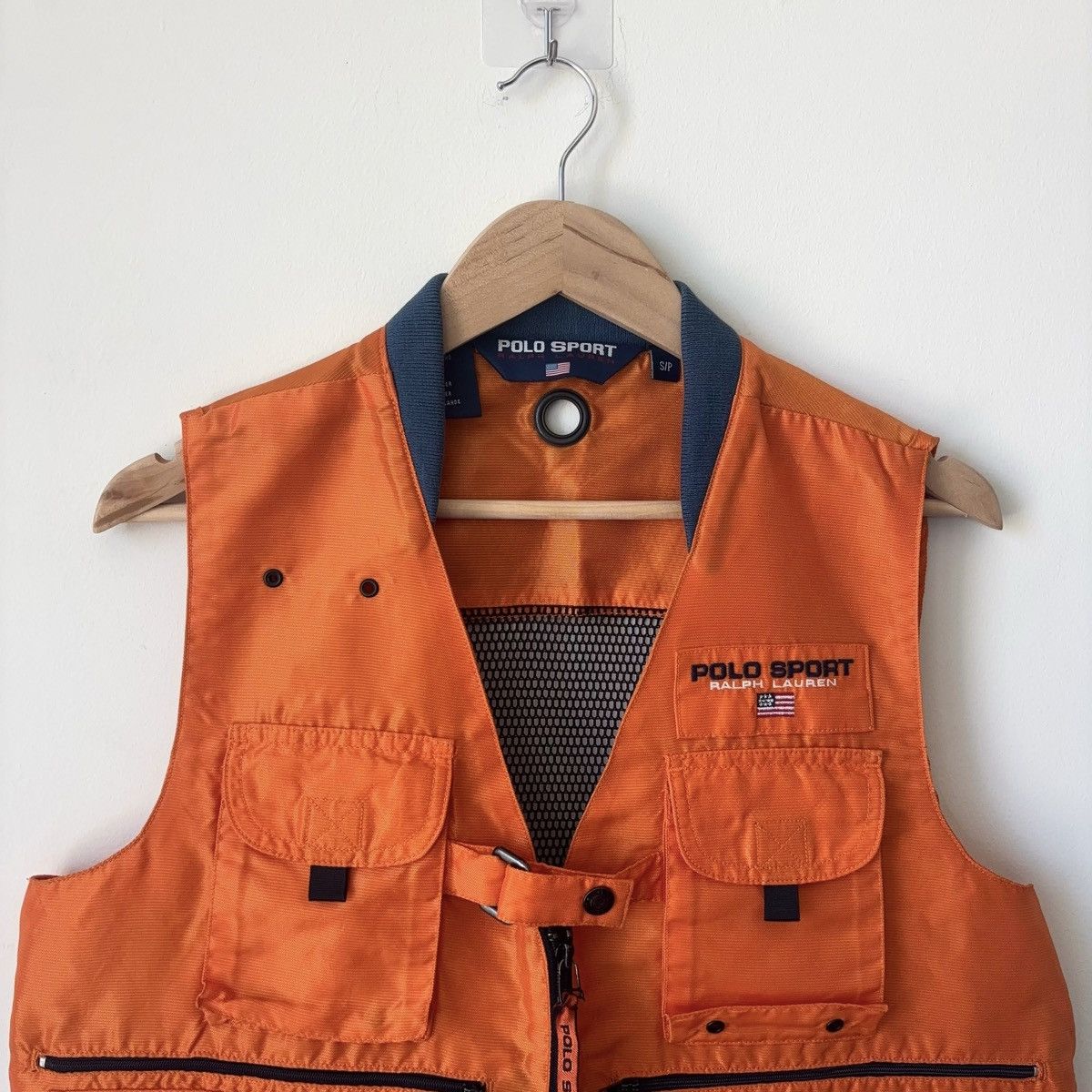 Polo Ralph Lauren Polo Sport 100% Nylon Hi Tech Utility Vest Safety Orange Size US S / EU 44-46 / 1 - 3 Thumbnail