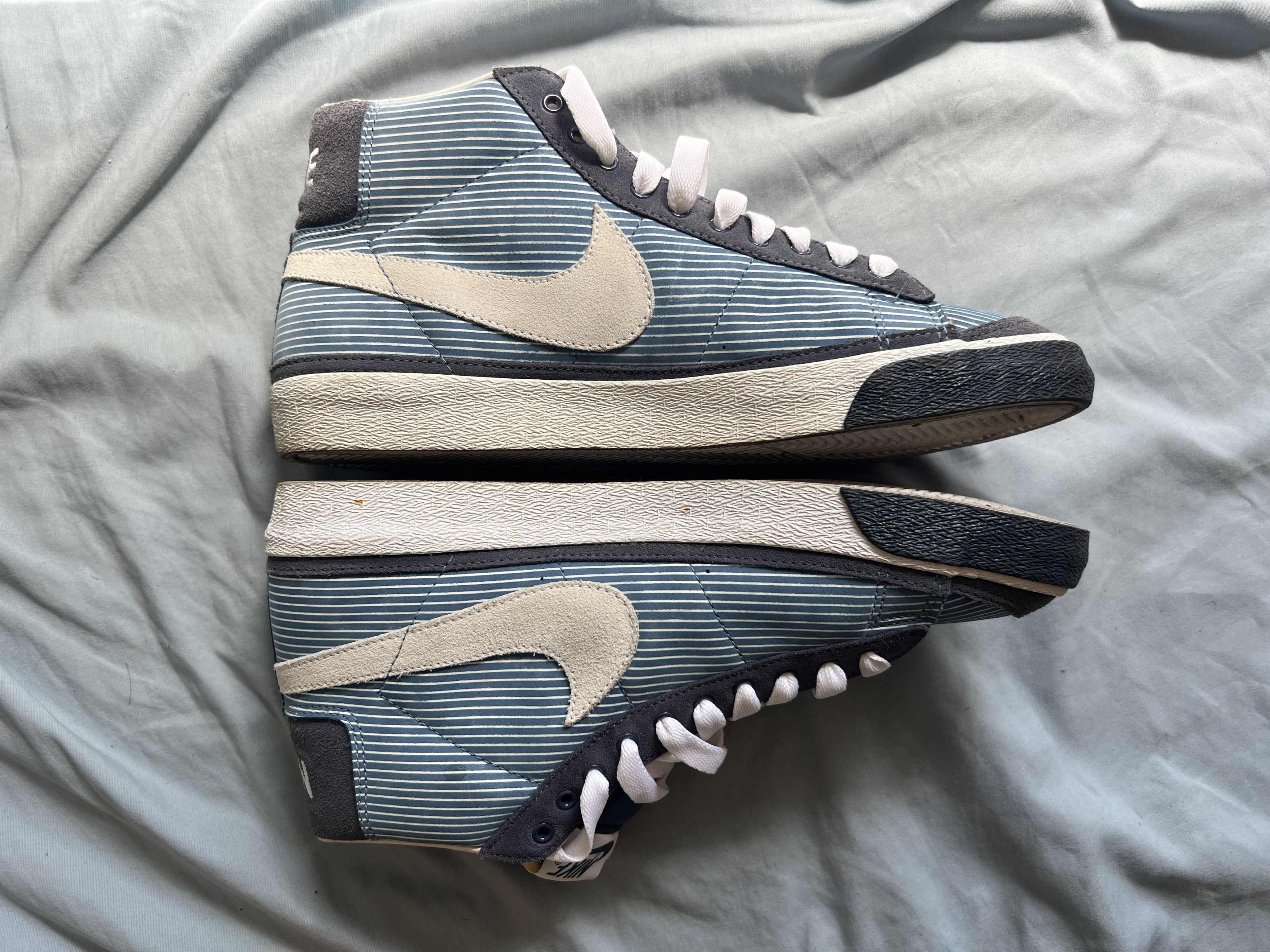 Nike Nike Blazer Mid Striped Blue/White Size 12W/10.5M Size US 10.5 / EU 43-44 - 5 Thumbnail